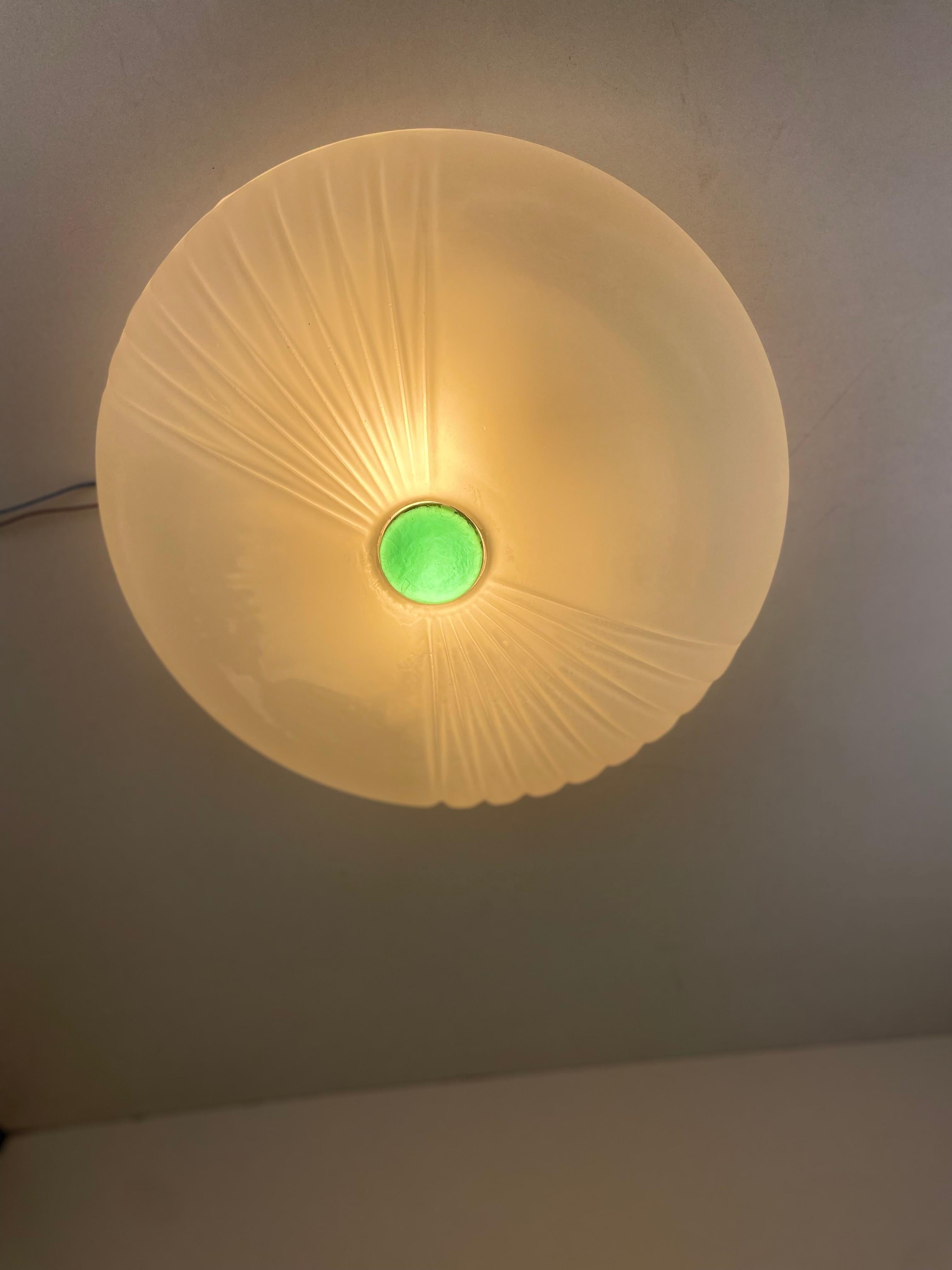 Late 20th Century Murano Ceiling or Wall Lamp, 1980s For Sale