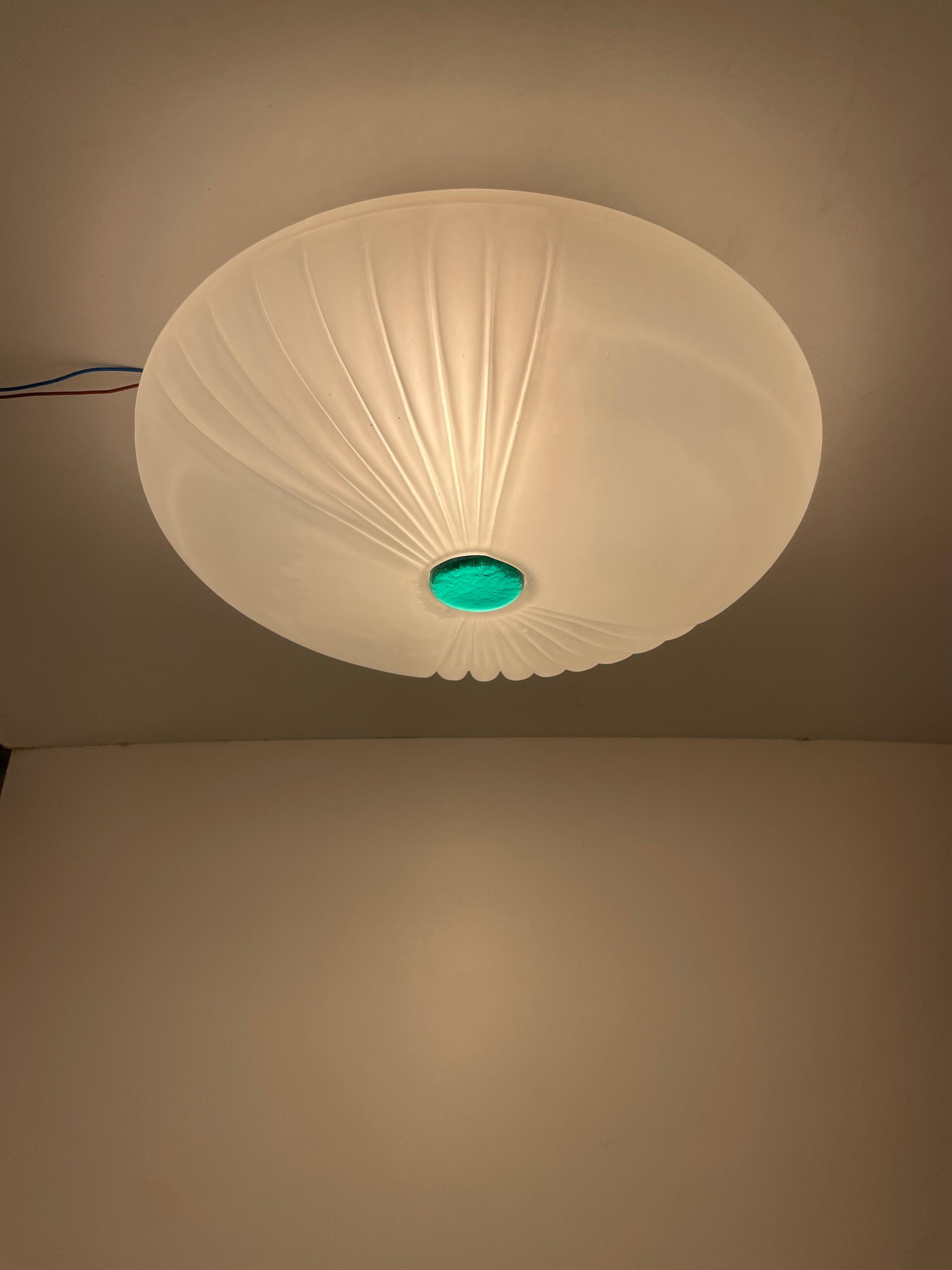 Murano Ceiling or Wall Lamp, 1980s For Sale 1