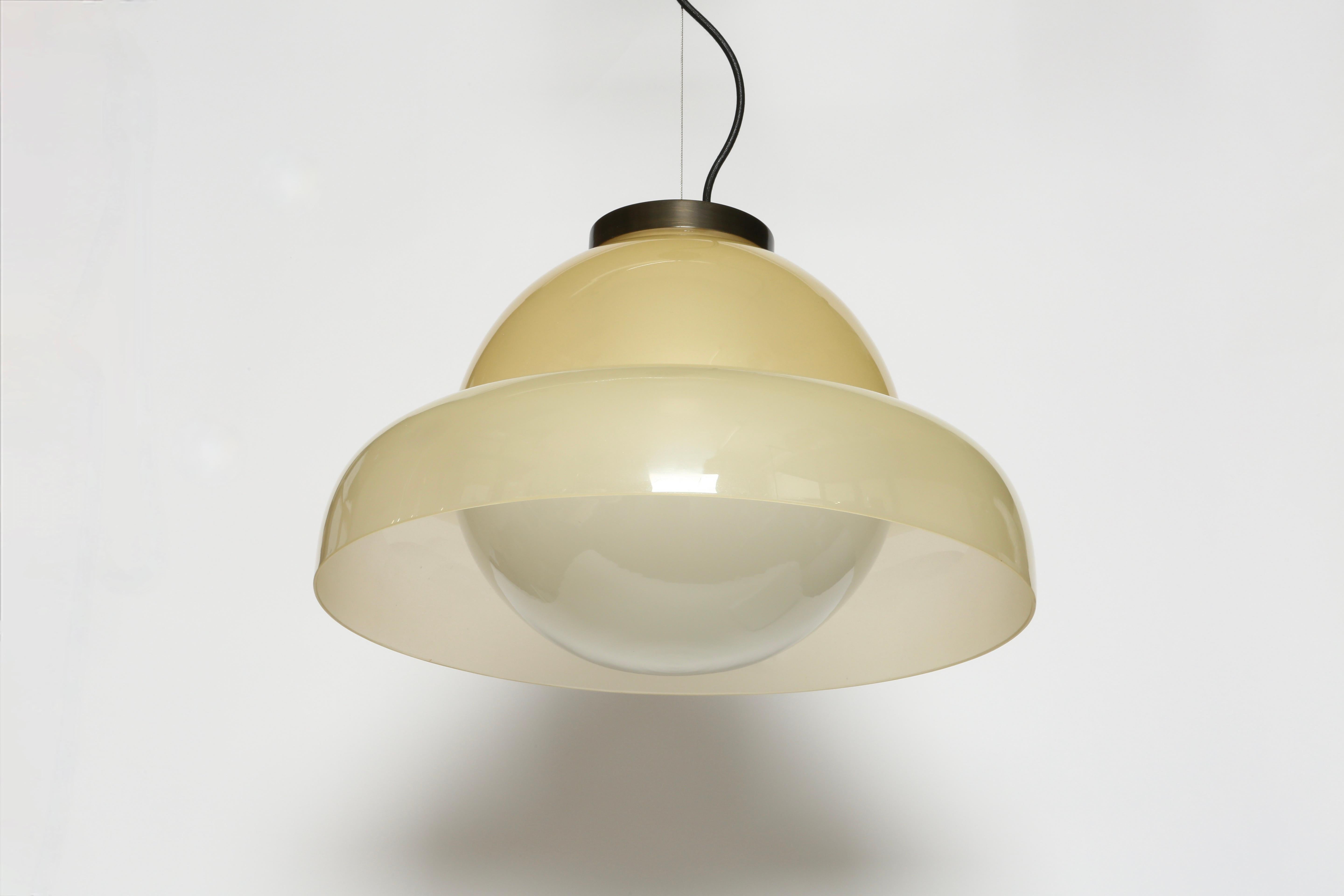 Murano ceiling suspension by Vistosi, Large Italy circa 1960s For Sale 3