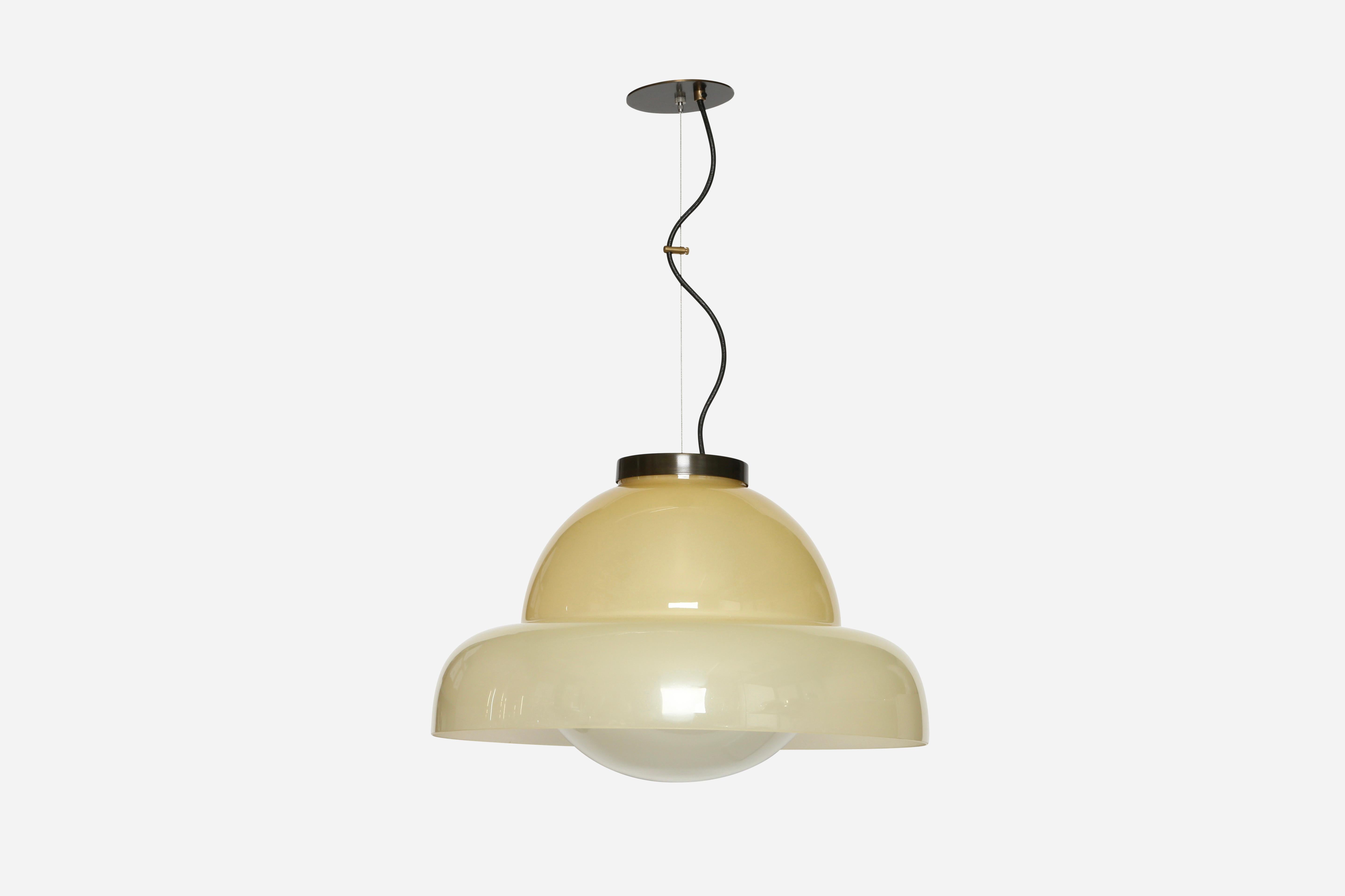 Italian Murano ceiling suspension by Vistosi, Large Italy circa 1960s For Sale