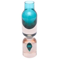 Murano Cenedese Sommerso Glass Vase or Sculpture Italian Vintage