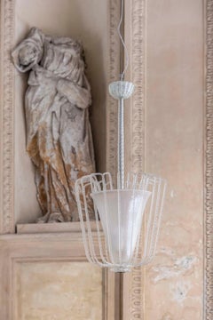 Mid-Century Modern Murano Glass Chandelier by Barovier&Toso, 1940s