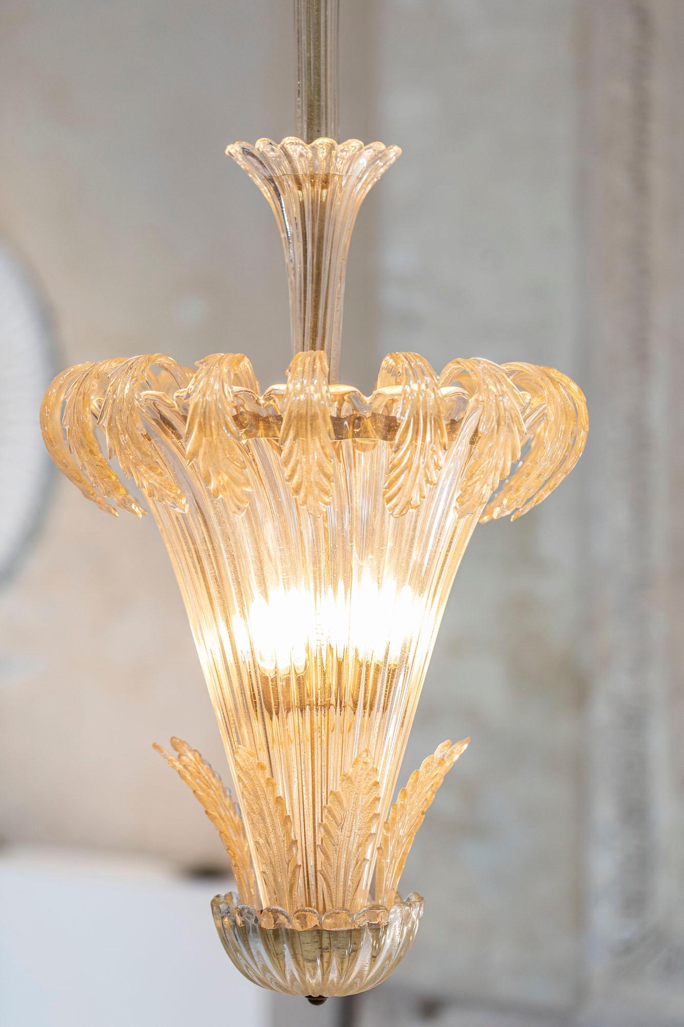 Murano Chandelier Attributed to Seguso For Sale 3