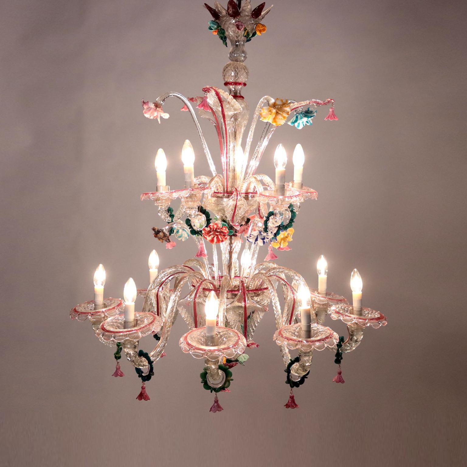 Murano Chandelier Blown Glass, Italy, 20th Century 5