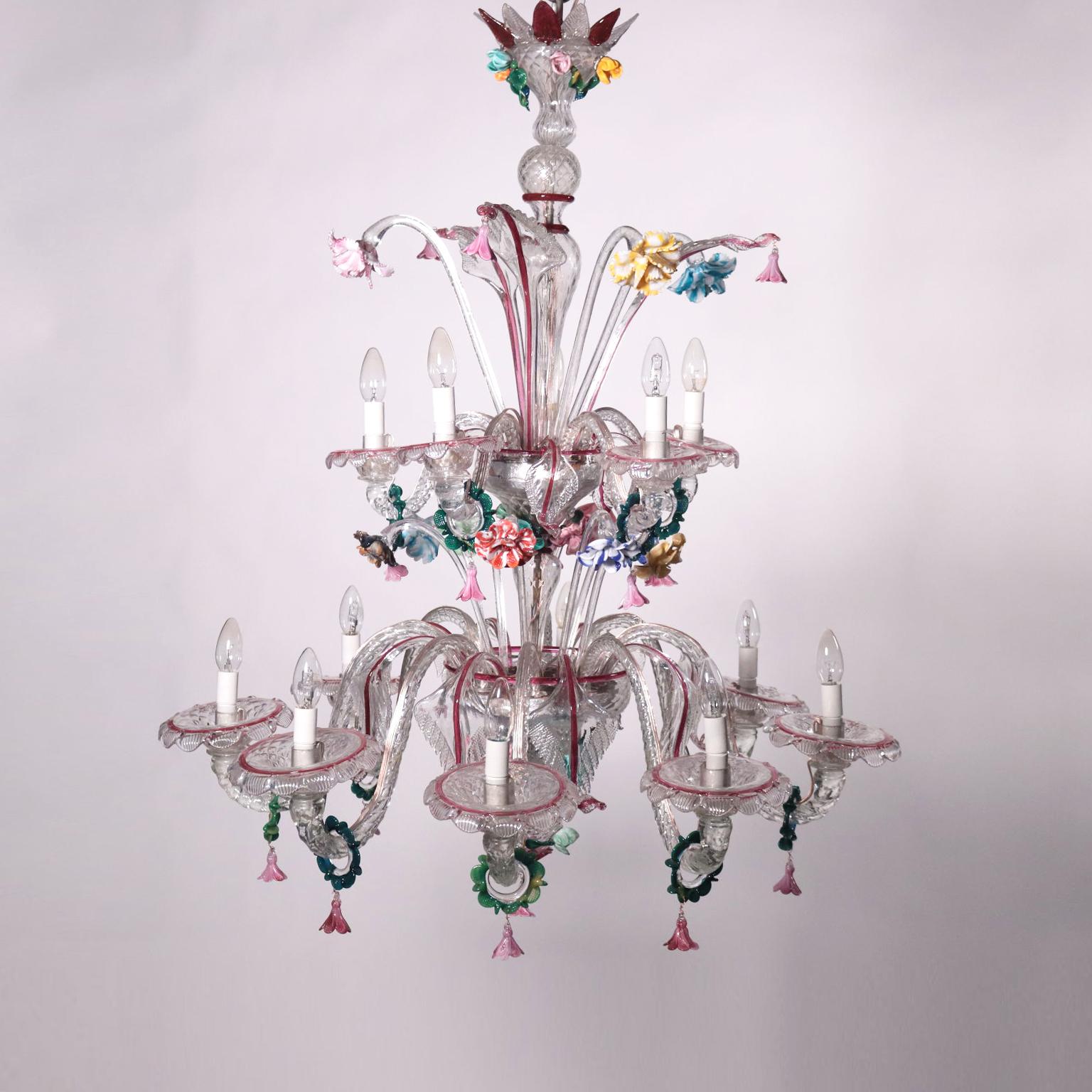 Murano Chandelier Blown Glass, Italy, 20th Century 6