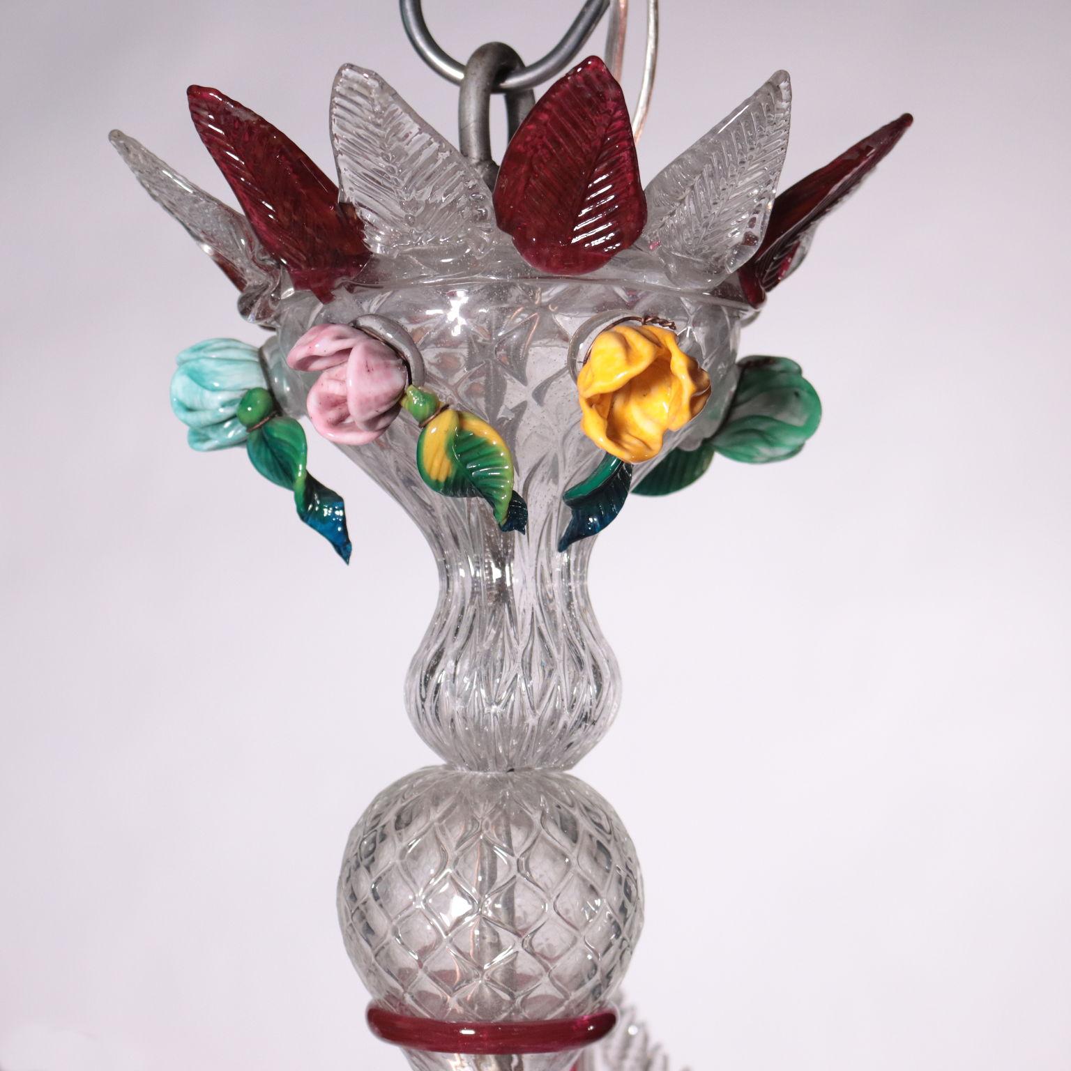 Italian Murano Chandelier Blown Glass, Italy, 20th Century