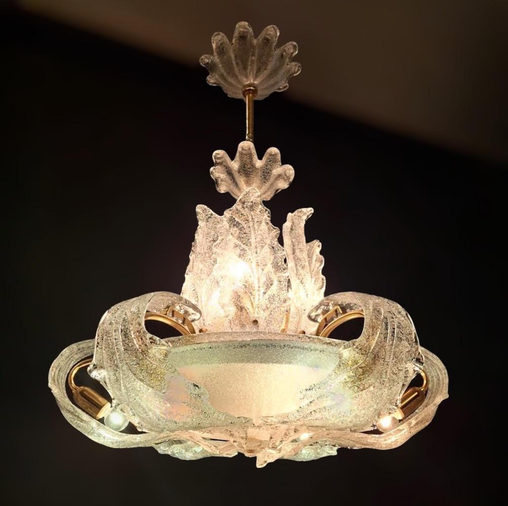 Murano Chandelier by Barovier e Toso In Good Condition In Los Angeles, CA