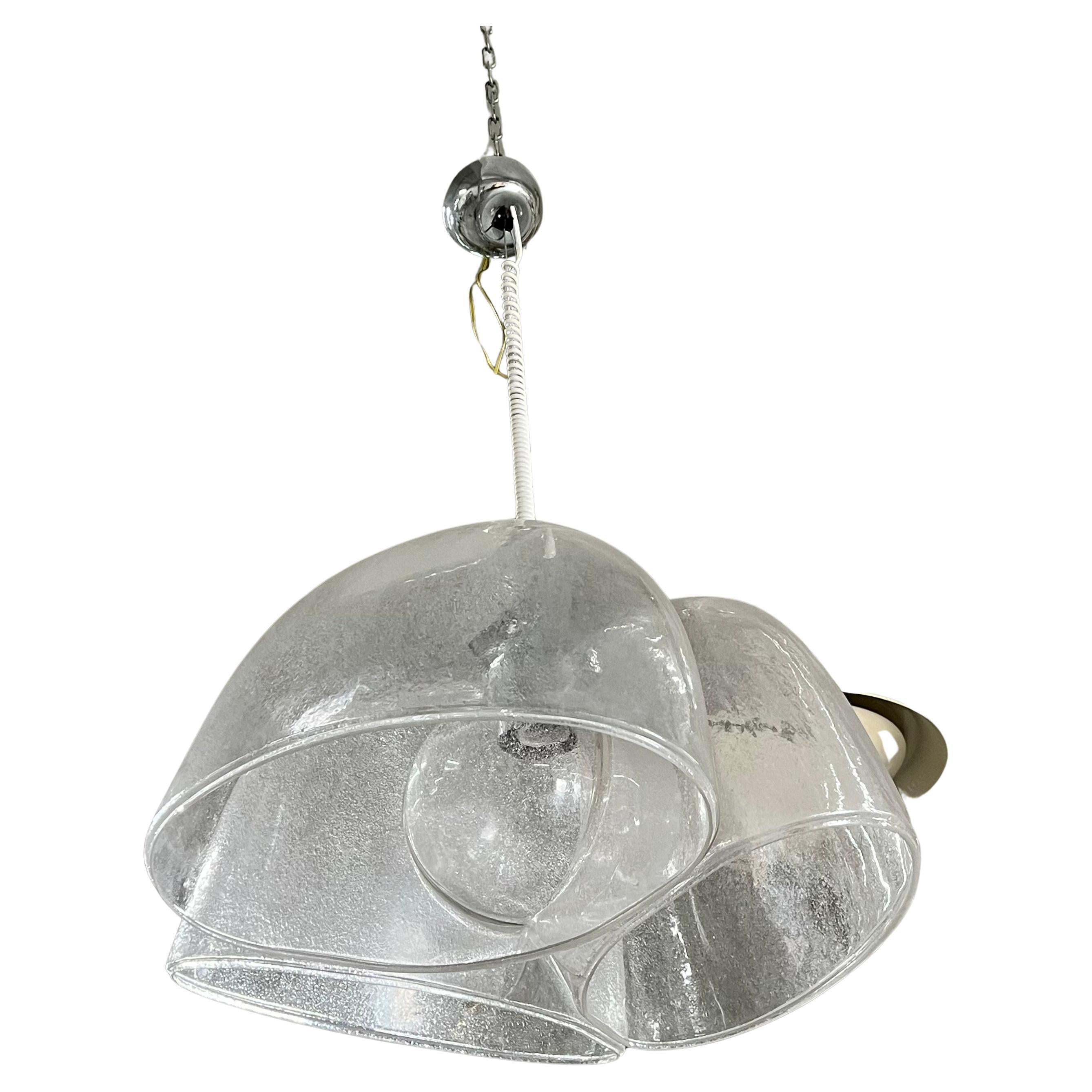 Rarissimo lampadario di Murano di Carlo Nason per Mazzega Murano