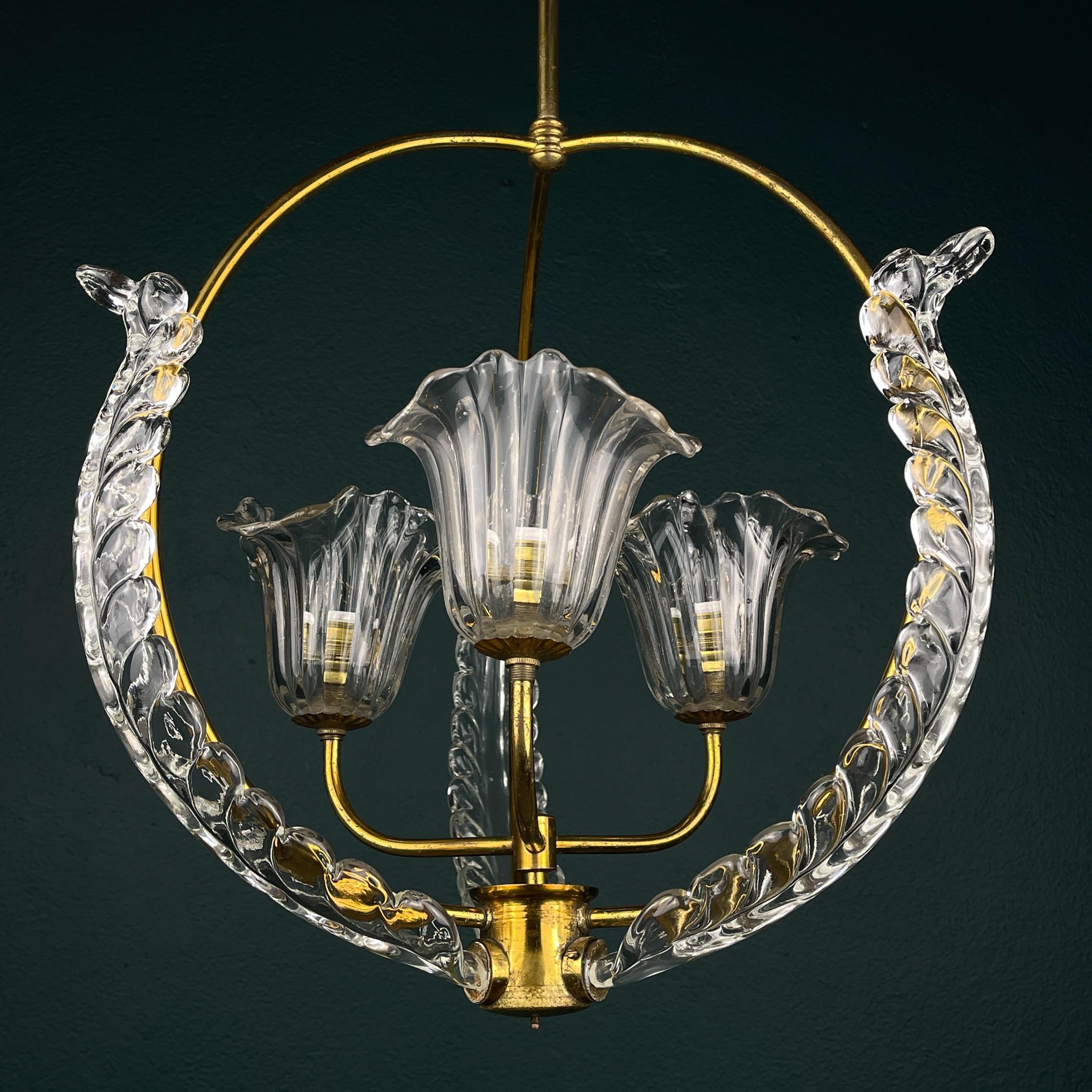 Lampadario di Murano di Ercole Barovier Barovier&Toso, Italia anni '1930 in vendita 4