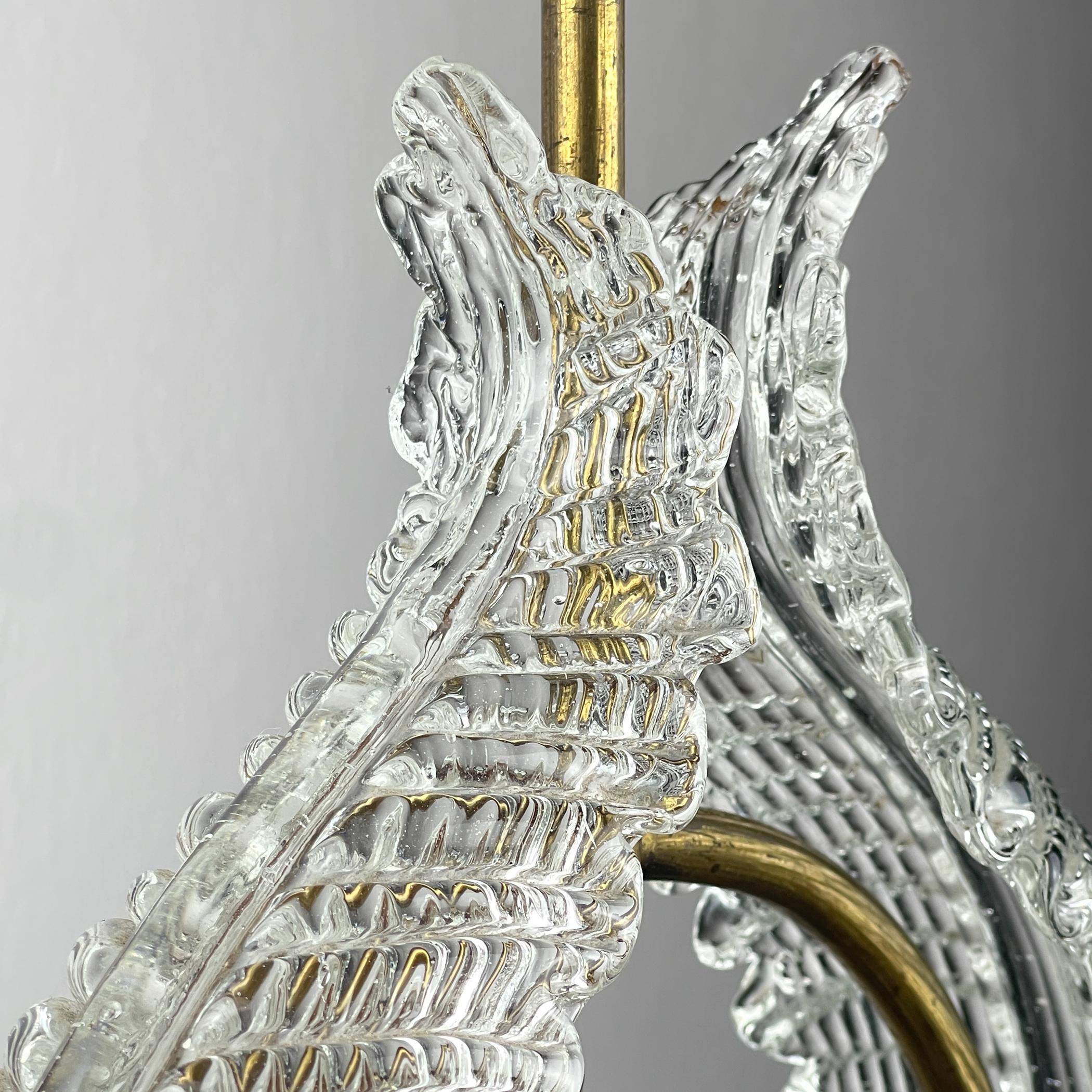 Murano chandelier by Ercole Barovier Barovier & Toso, Italy 1930s For Sale 7