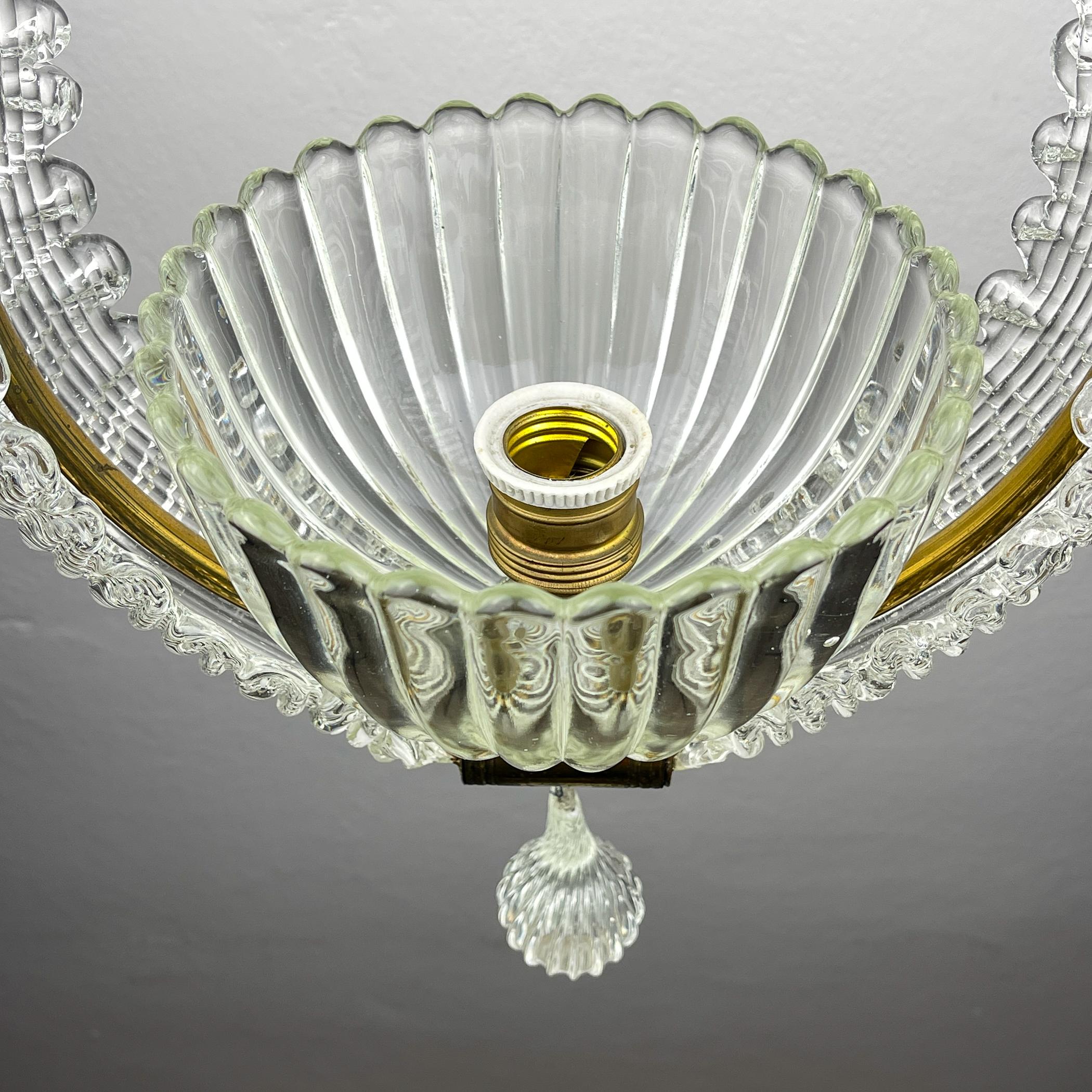 Murano chandelier by Ercole Barovier Barovier & Toso, Italy 1930s For Sale 11