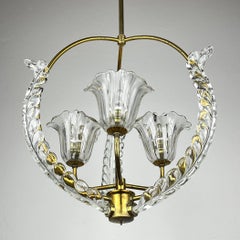 Murano chandelier by Ercole Barovier Barovier & Toso, Italy 1930s