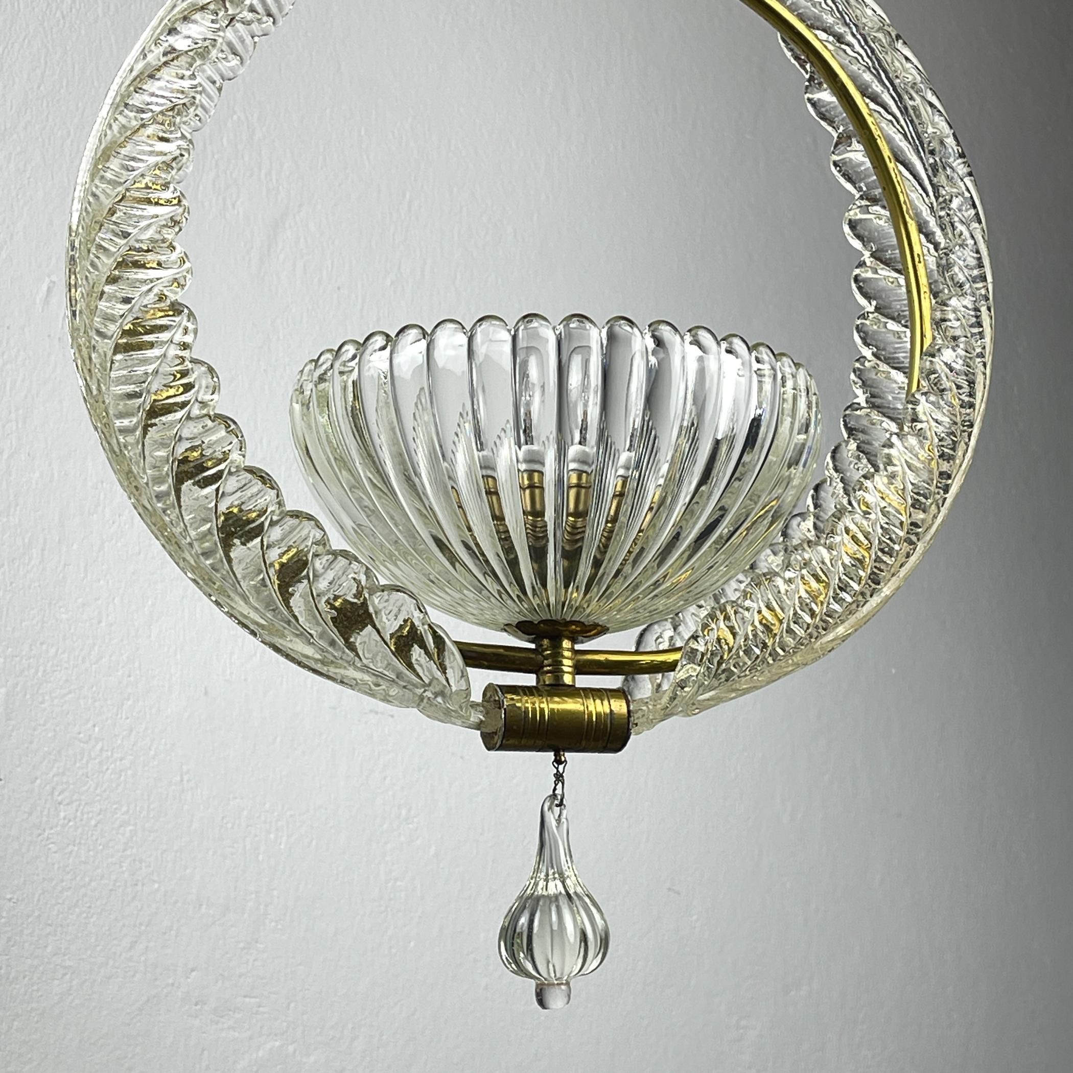 Italiano Lampadario di Murano di Ercole Barovier Barovier&Toso, Italia anni '1930 in vendita