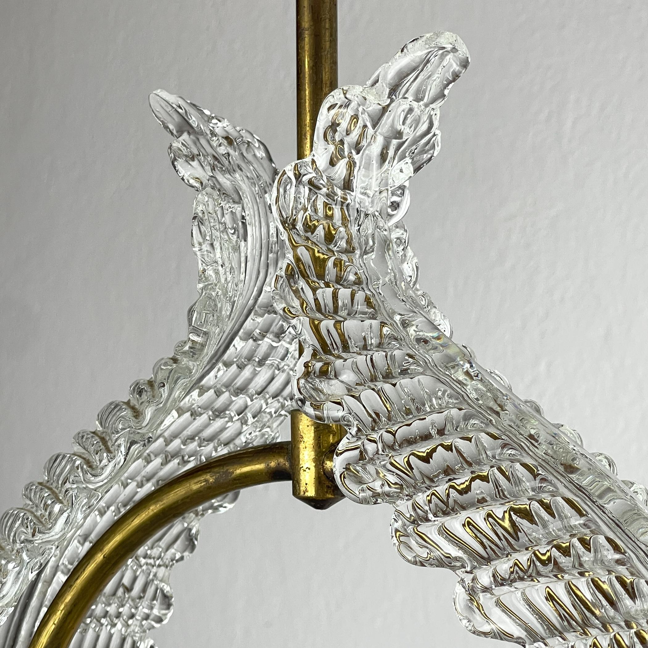 Murano chandelier by Ercole Barovier Barovier & Toso, Italy 1930s For Sale 1