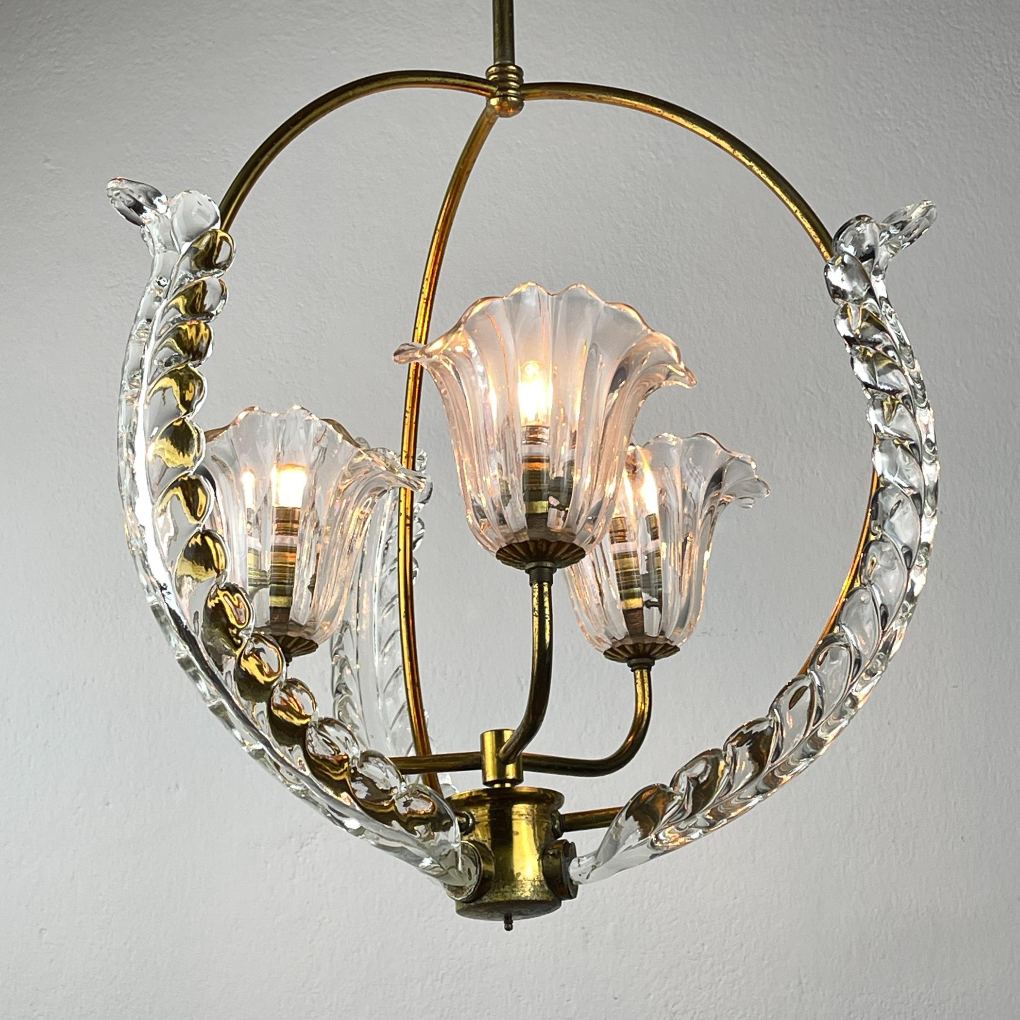 Lampadario di Murano di Ercole Barovier Barovier&Toso, Italia anni '1930 in vendita 1