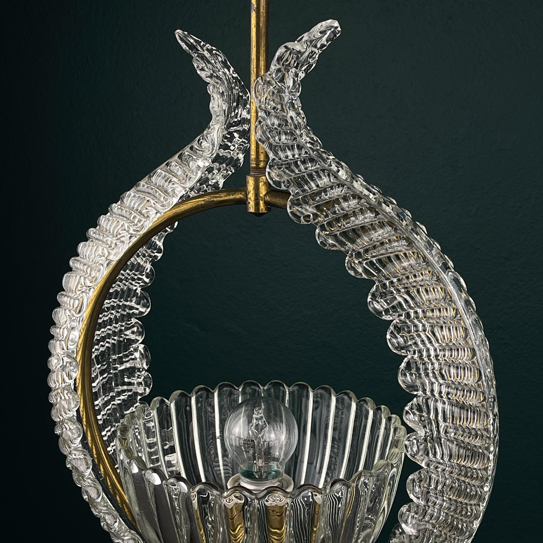 Murano chandelier by Ercole Barovier Barovier & Toso, Italy 1930s For Sale 2