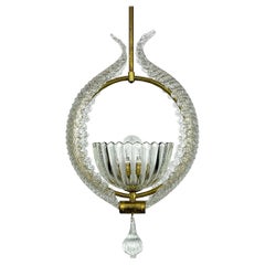 Murano chandelier by Ercole Barovier Barovier & Toso, Italy 1930s