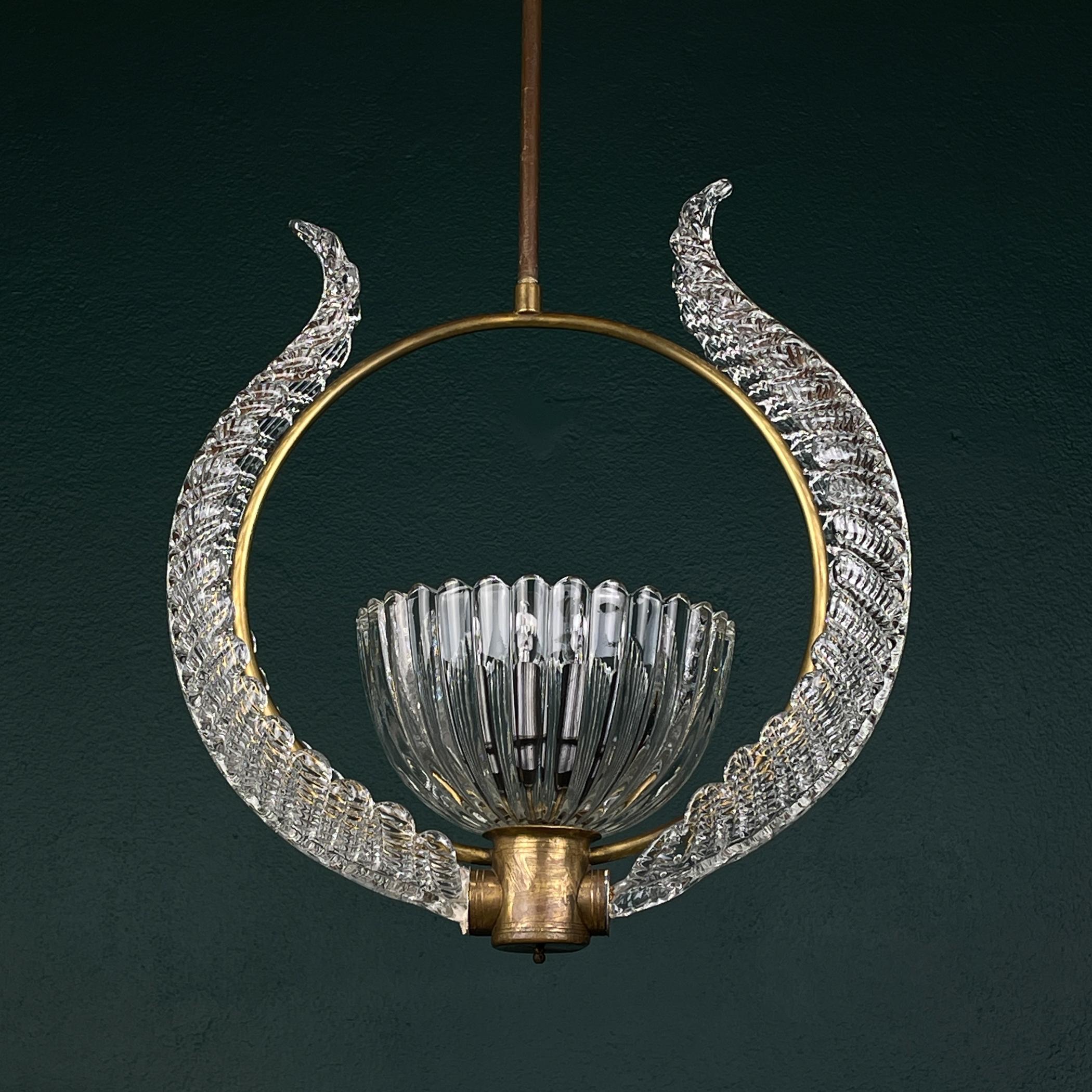 20th Century Murano chandelier by Ercole Barovier Barovier & Toso, Italy 1950s