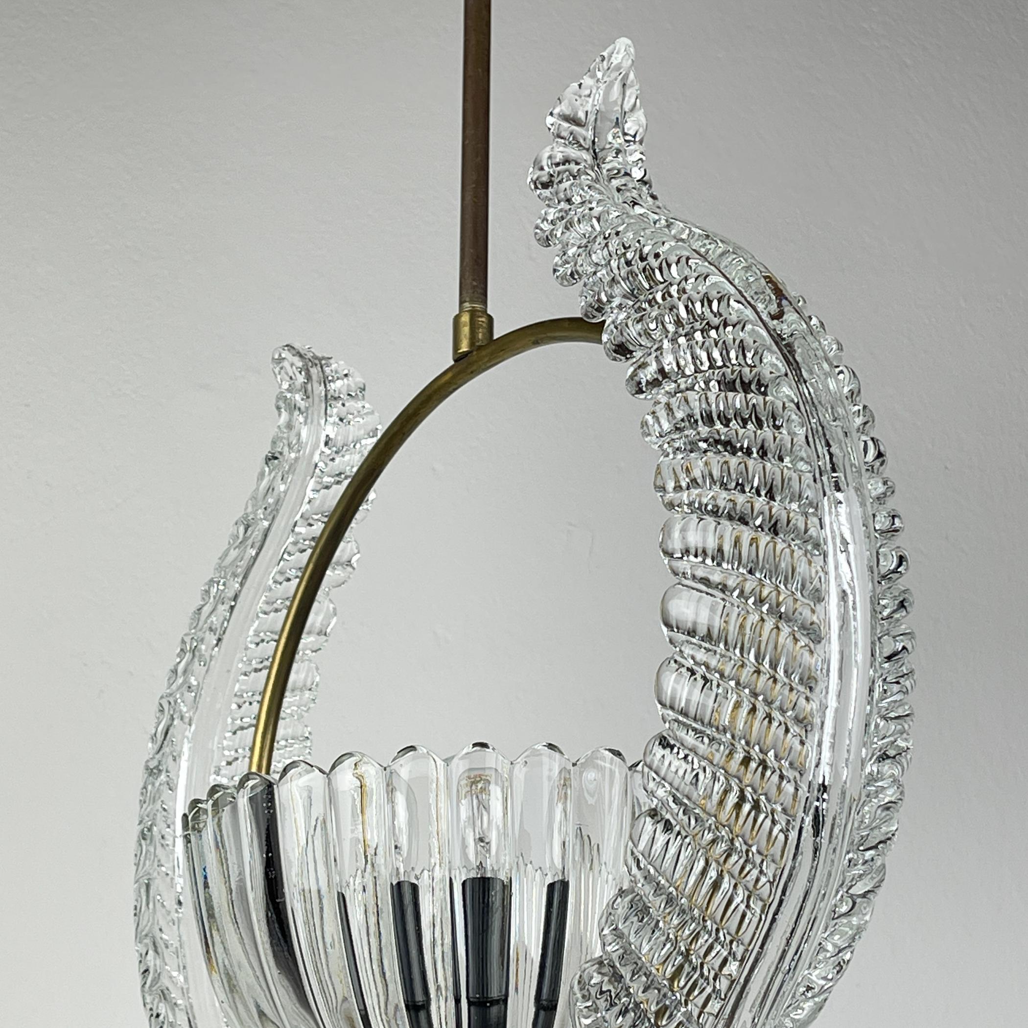 Murano chandelier by Ercole Barovier Barovier & Toso, Italy 1950s 1