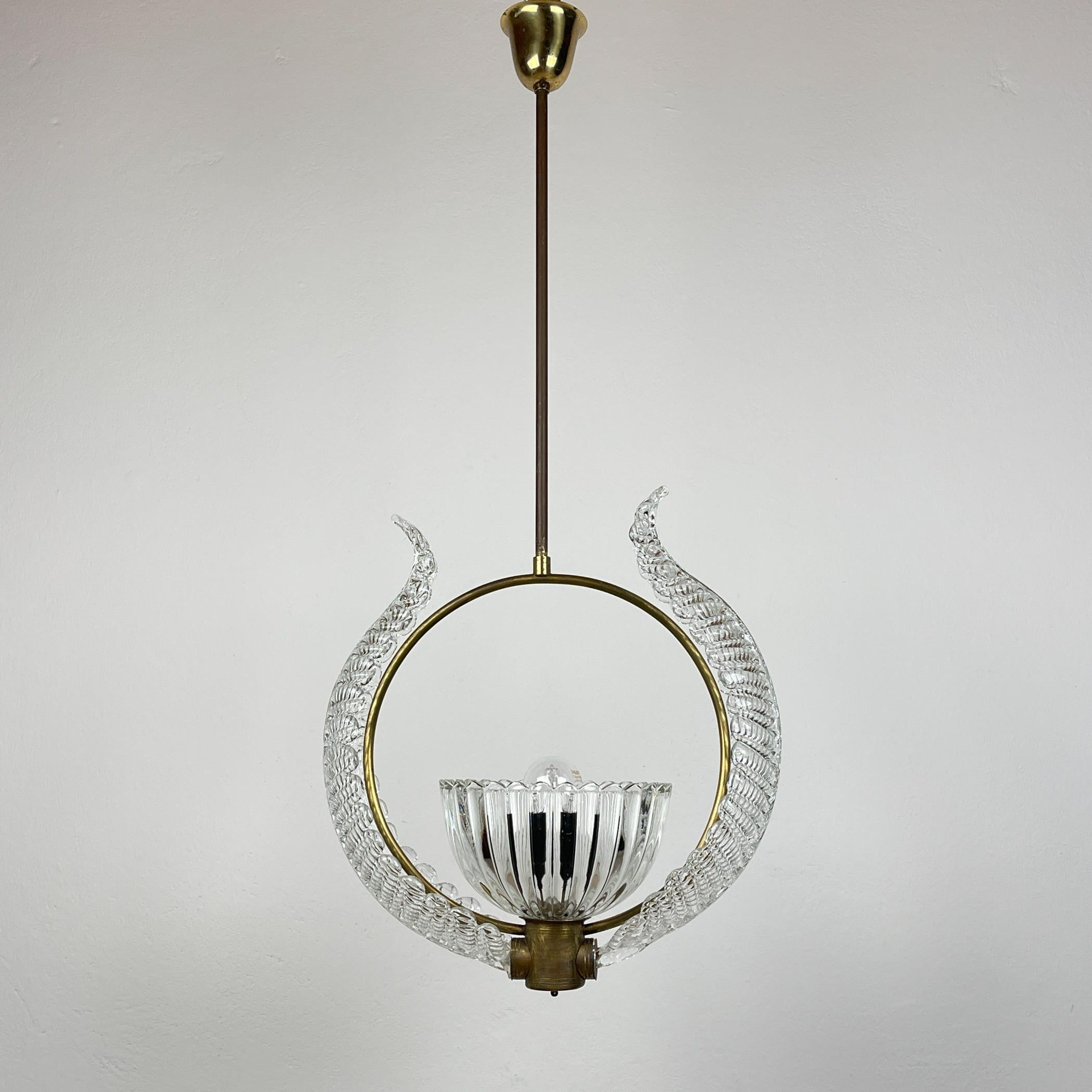Murano chandelier by Ercole Barovier Barovier & Toso, Italy 1950s 2