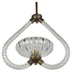 Vintage Murano chandelier by Ercole Barovier Barovier & Toso Italy 1950s 