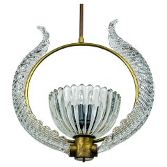 Murano chandelier by Ercole Barovier Barovier & Toso, Italy 1950s