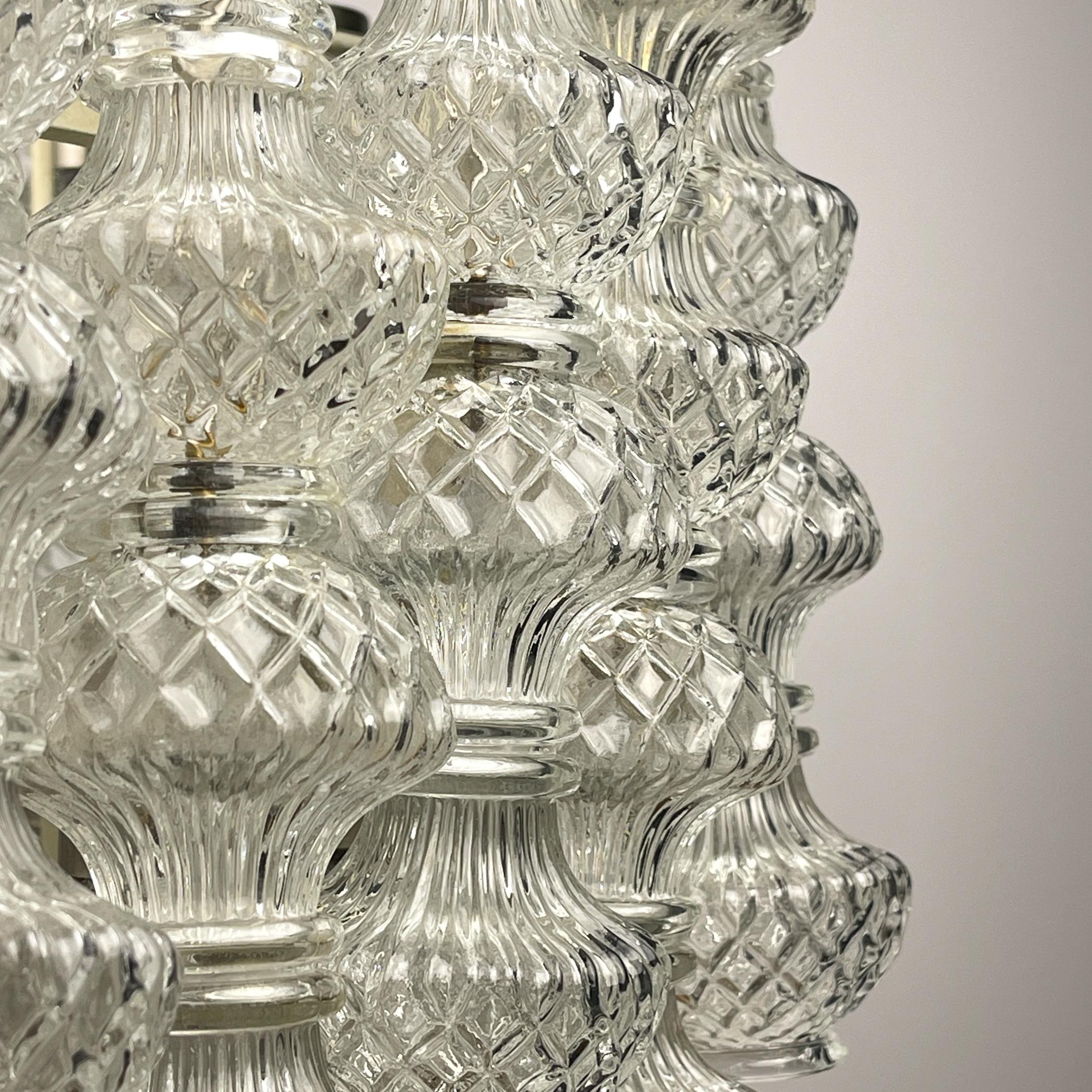 Lustre de Murano par Flavio Poli pour Seguso, Italie, années 1960 en vente 6