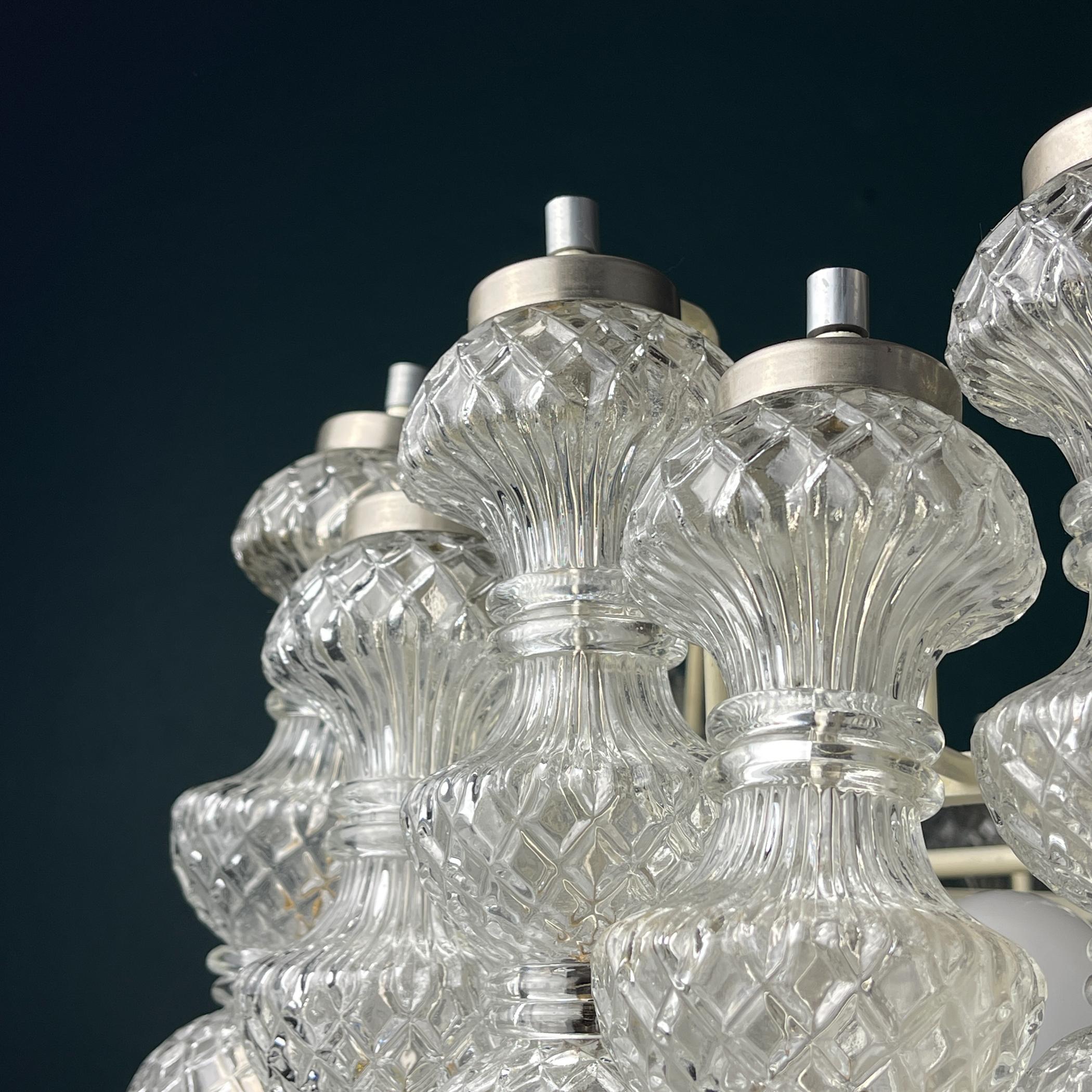 Lustre de Murano par Flavio Poli pour Seguso, Italie, années 1960 en vente 7