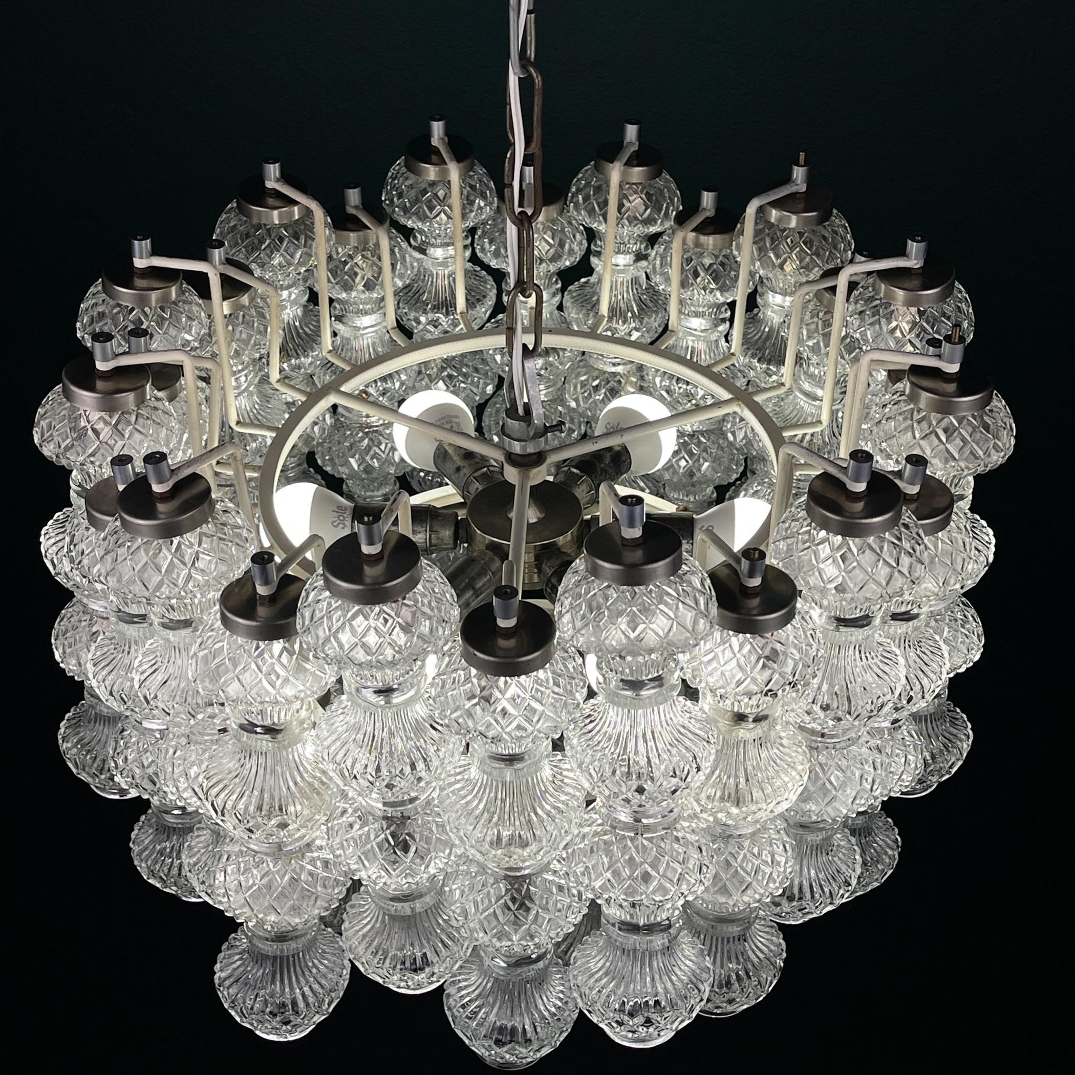 Lustre de Murano par Flavio Poli pour Seguso, Italie, années 1960 en vente 11