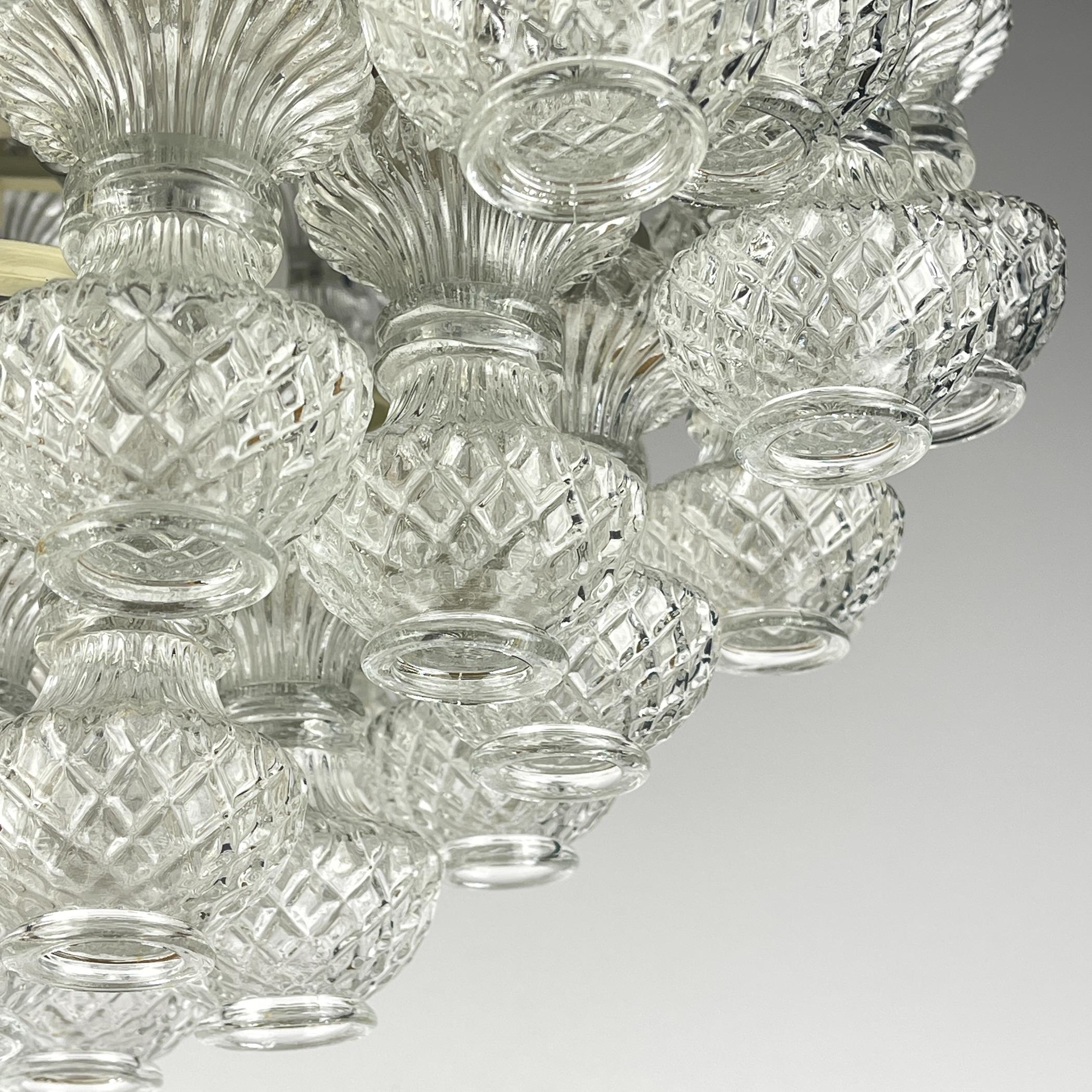 Lustre de Murano par Flavio Poli pour Seguso, Italie, années 1960 en vente 12