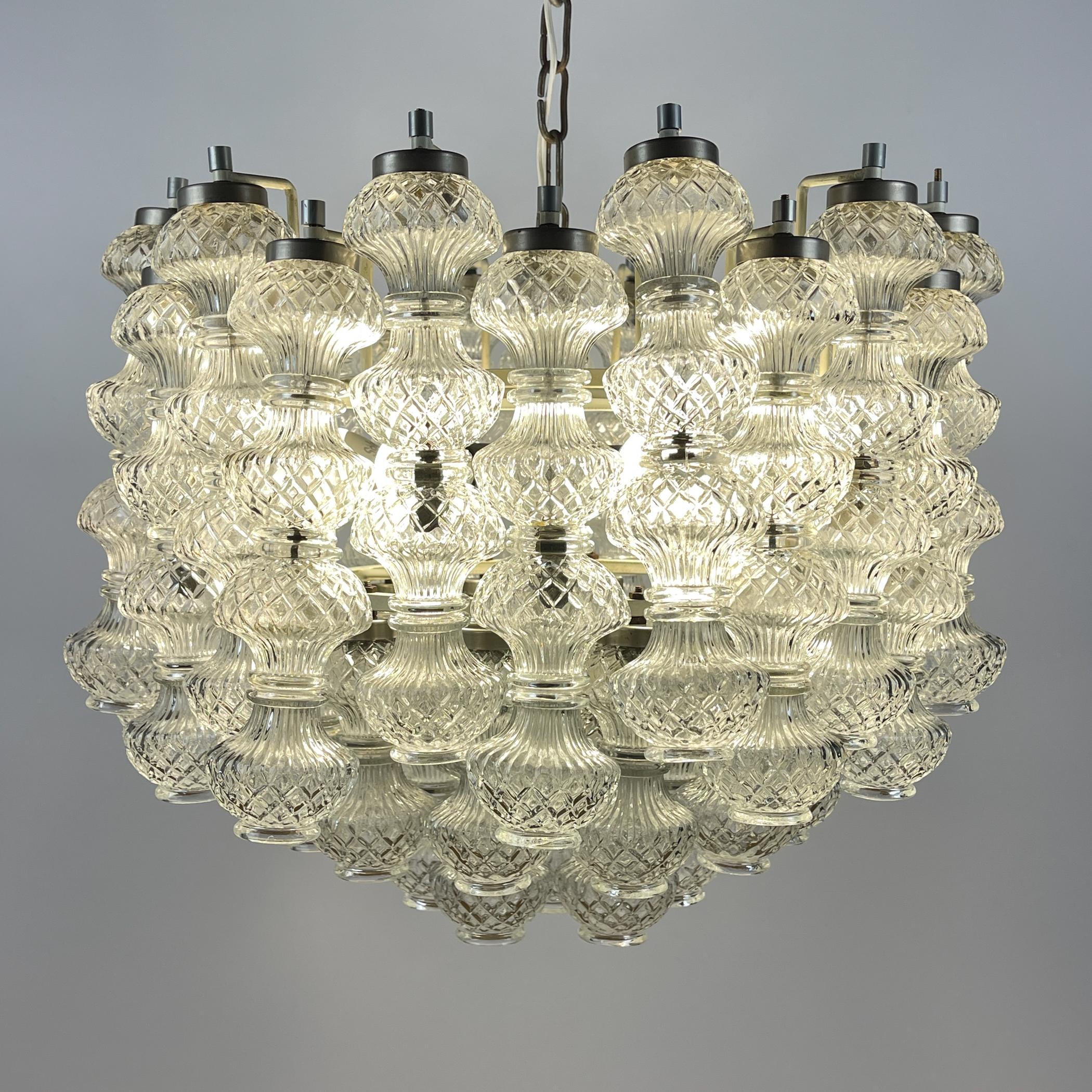 20ième siècle Lustre de Murano par Flavio Poli pour Seguso, Italie, années 1960 en vente