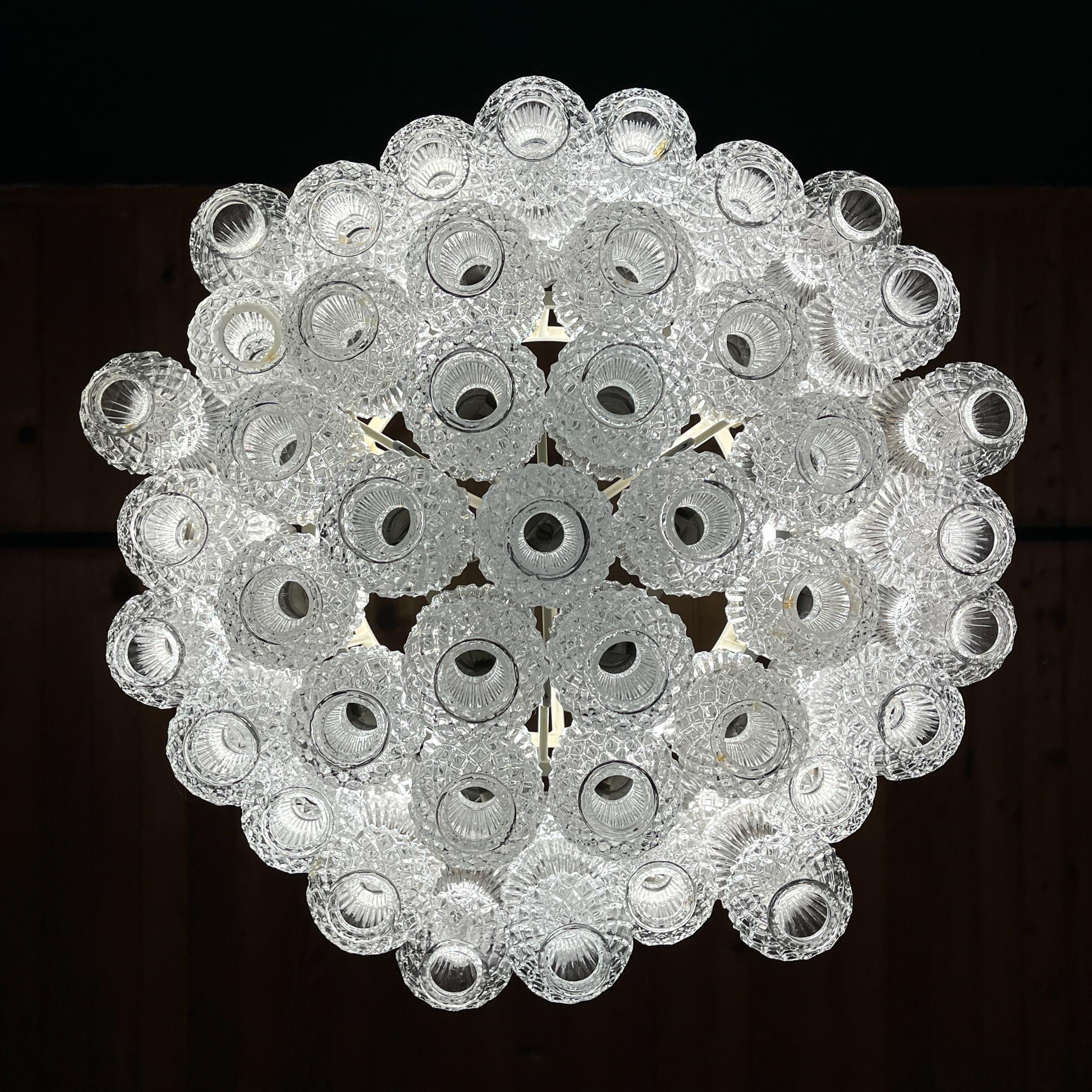 Lustre de Murano par Flavio Poli pour Seguso, Italie, années 1960 en vente 1