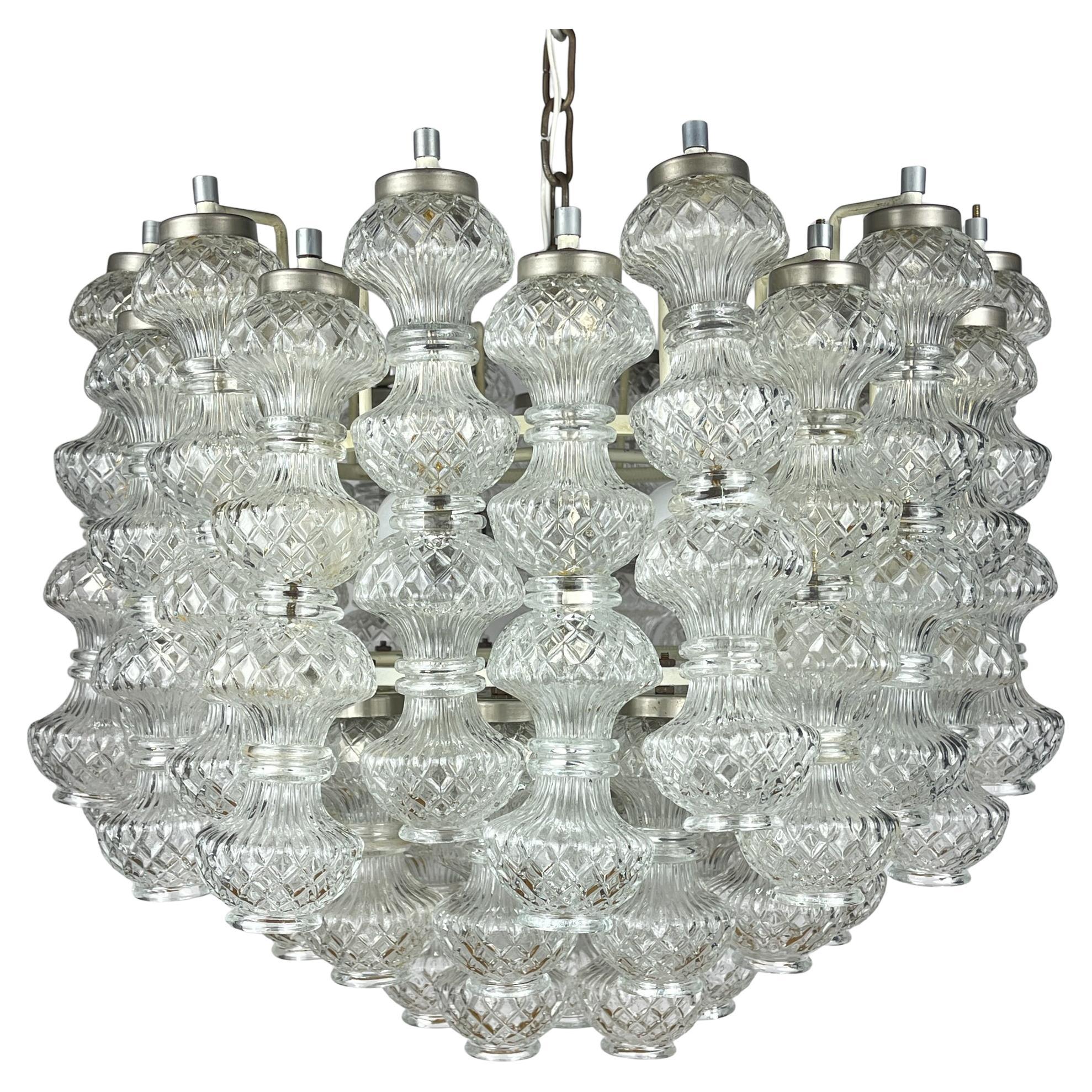 Murano chandelier by Flavio Poli for Seguso, Italy, 1960s