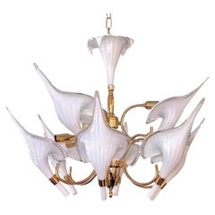 Murano Chandelier By Franco Luce Calla Lily