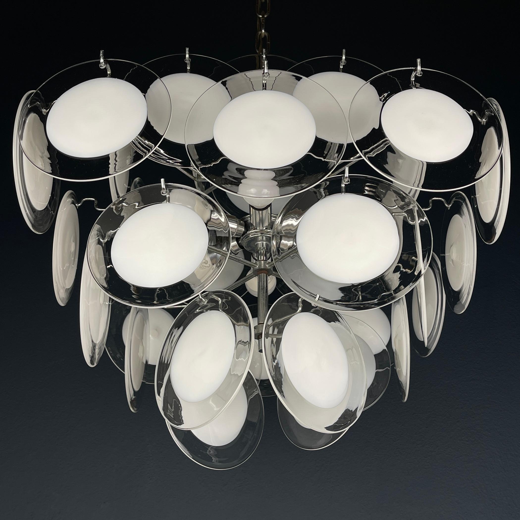 Murano chandelier by Gino Vistosi Italy 1970s In Good Condition For Sale In Miklavž Pri Taboru, SI