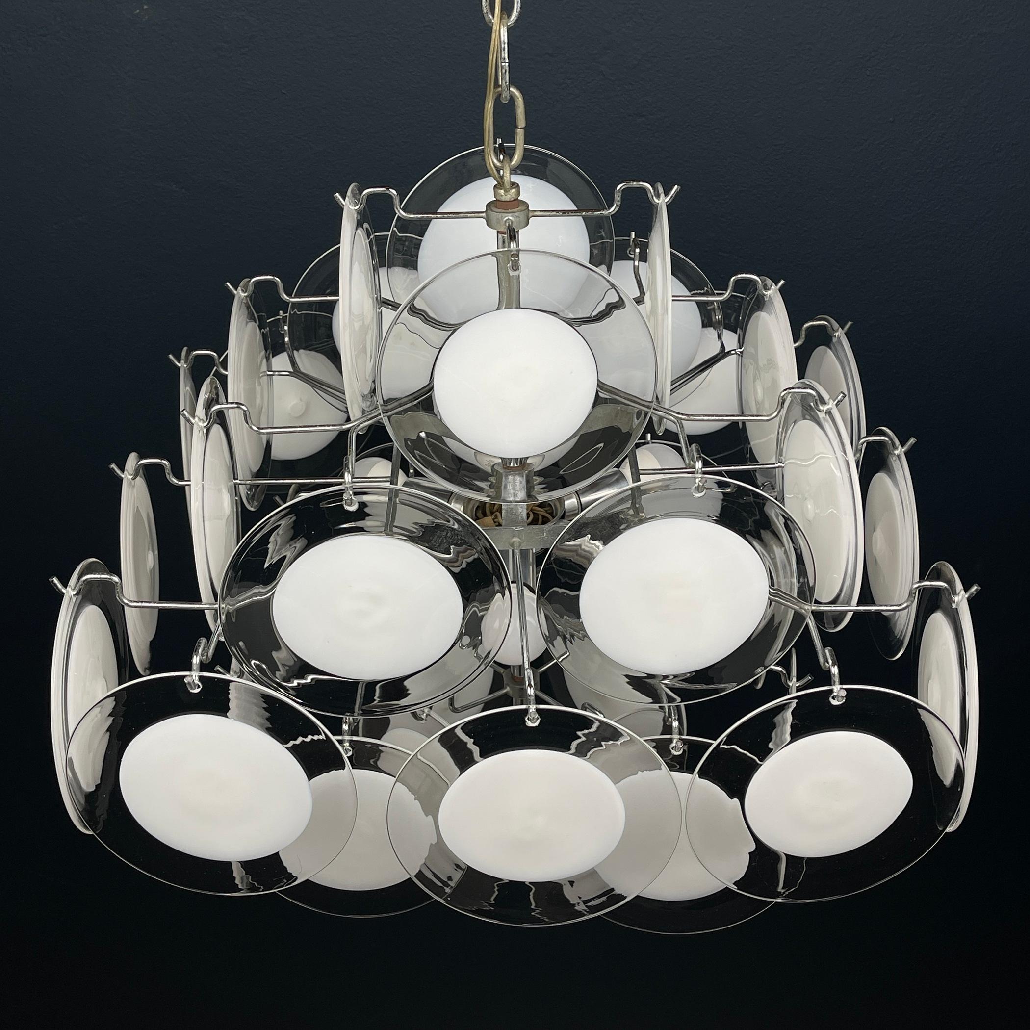 20th Century Murano chandelier by Gino Vistosi Italy 1970s For Sale