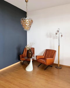 Lampadario di Murano di Mazzega - 41 vetri chiari e ambra