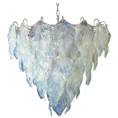 Murano Chandelier by Mazzega, 50 Opalino Glasses