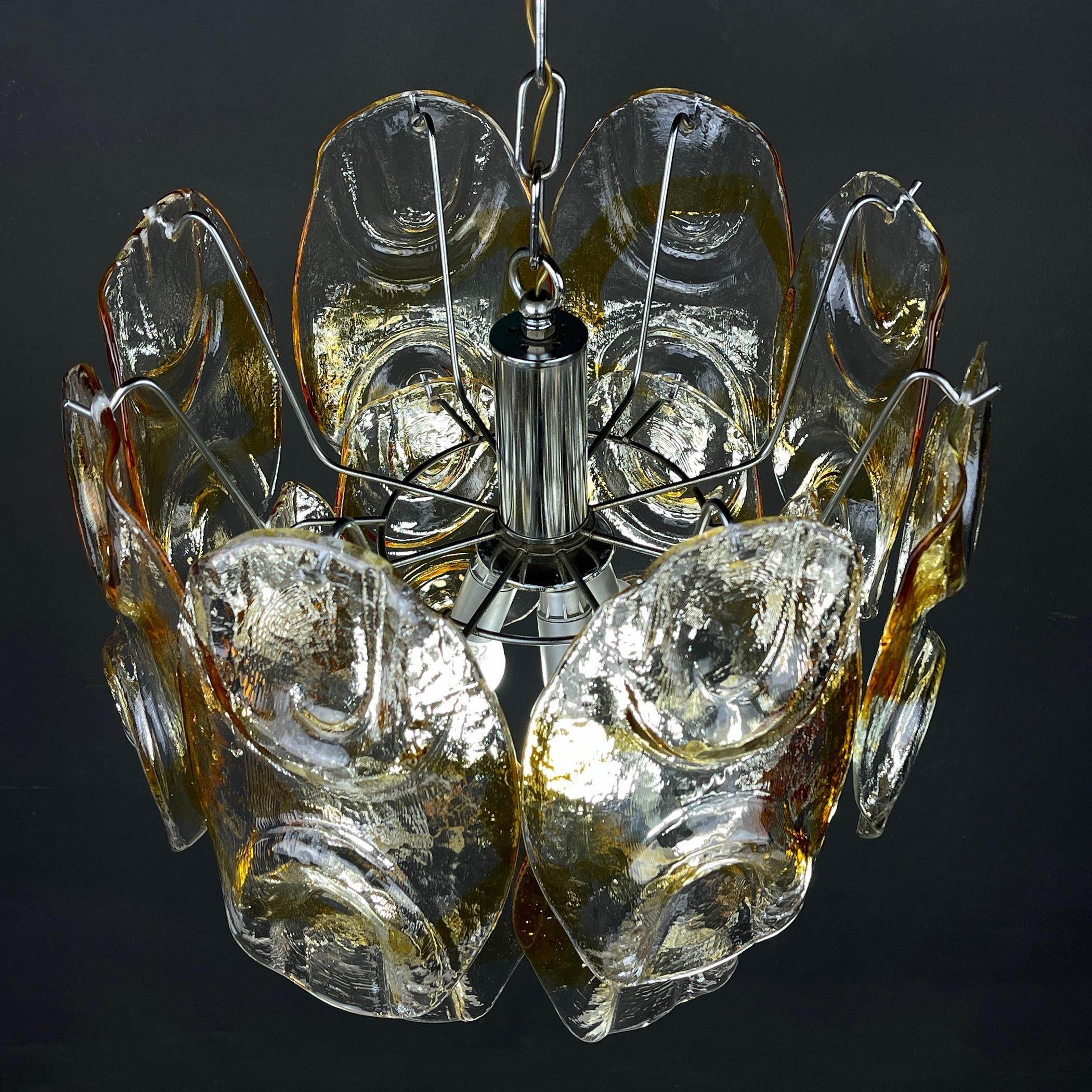 Murano Chandelier by Mazzega, Italy, 1960s For Sale 1