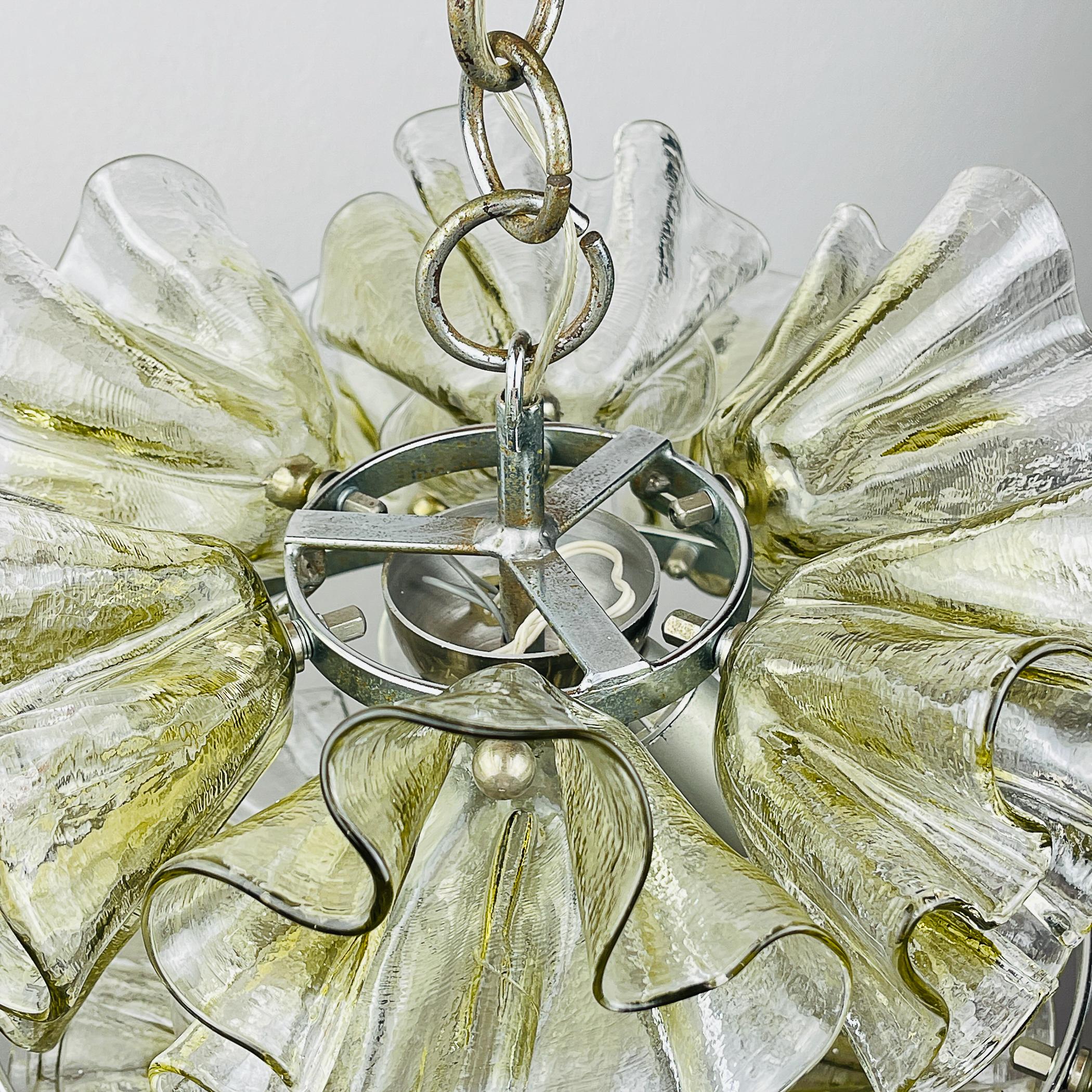 Murano chandelier by Mazzega Italy 1970s  For Sale 3