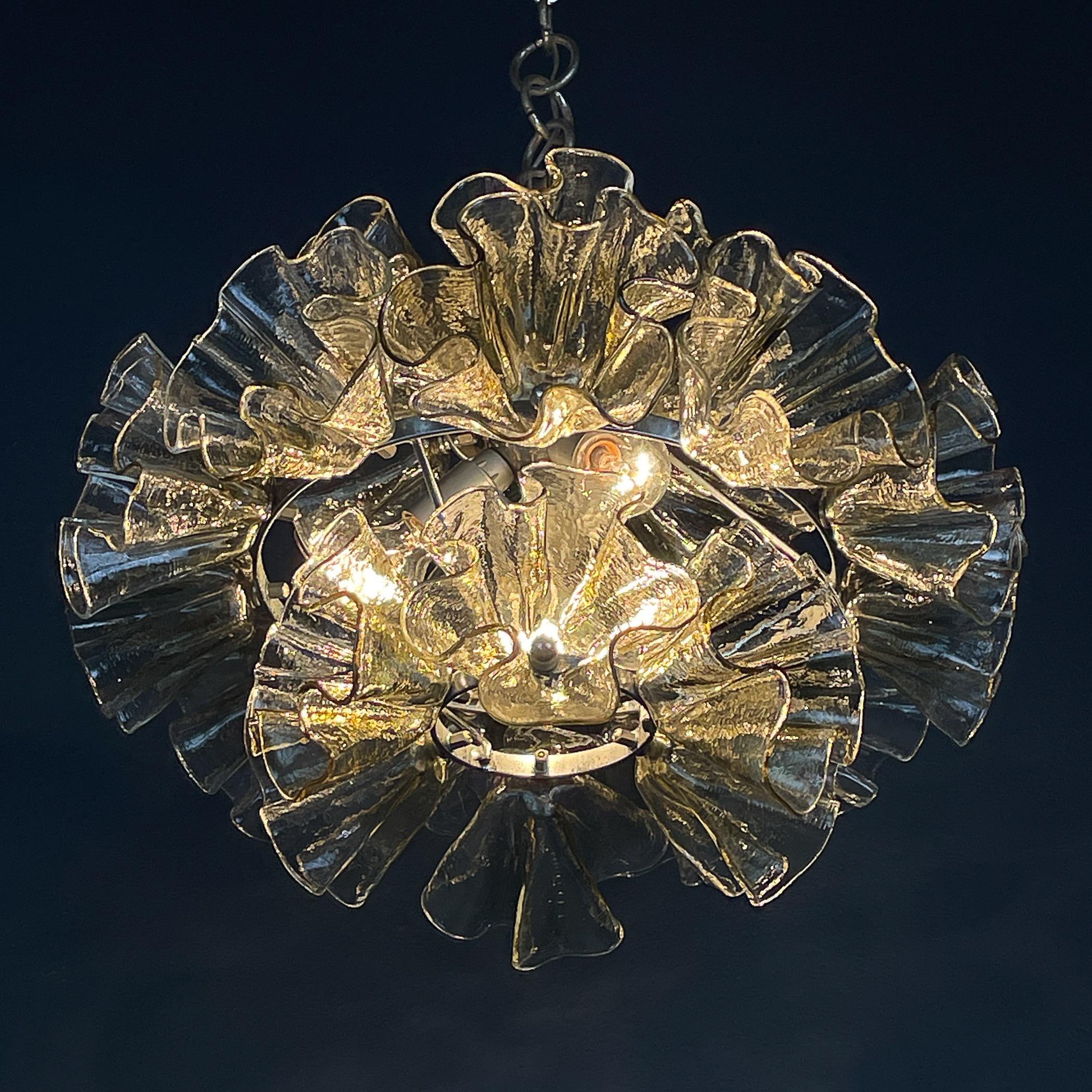 Murano chandelier by Mazzega Italy 1970s  For Sale 4
