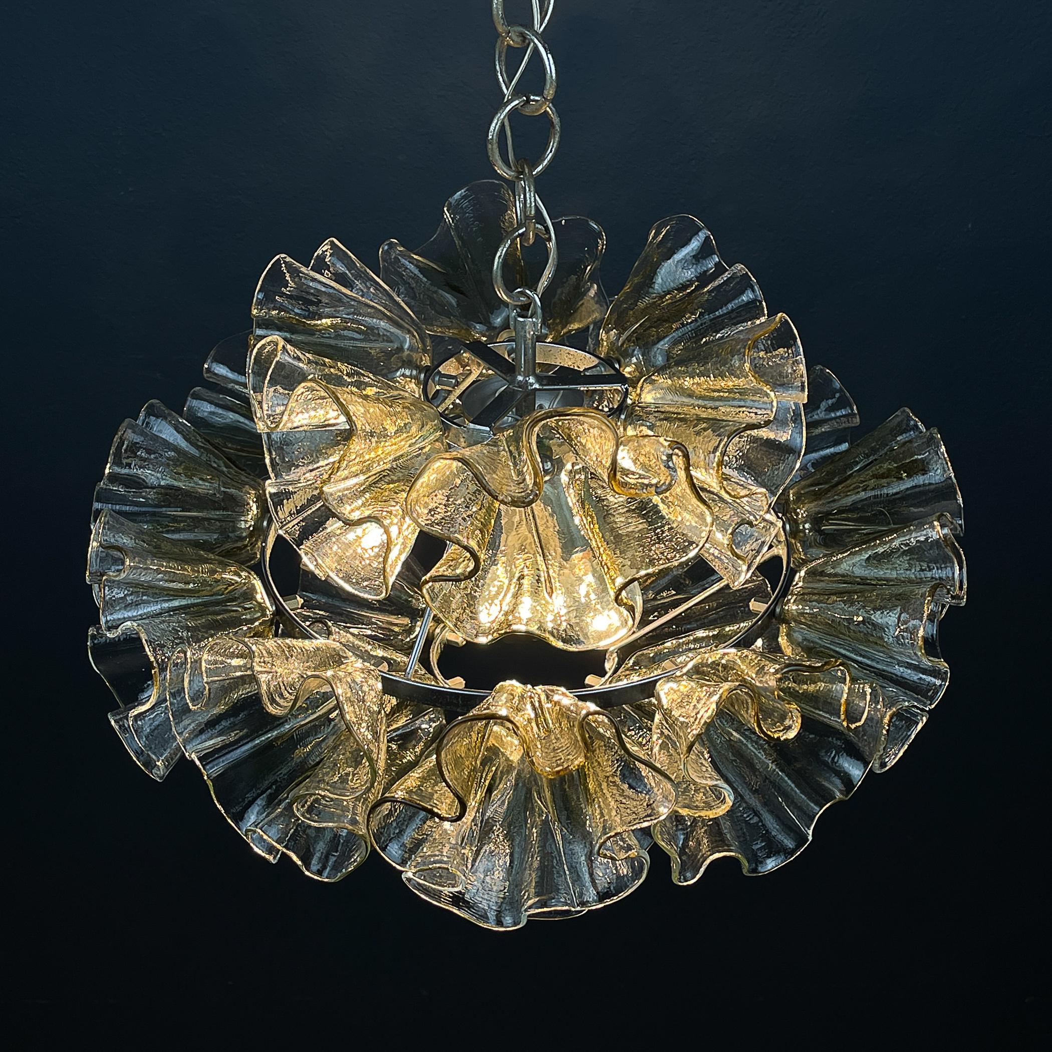 Murano chandelier by Mazzega Italy 1970s  For Sale 5