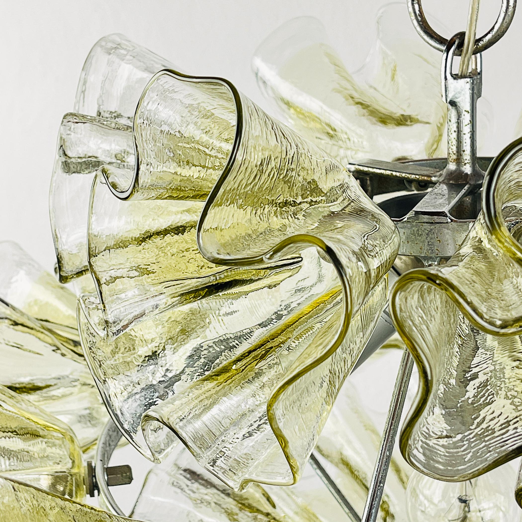 Murano chandelier by Mazzega Italy 1970s For Sale 6