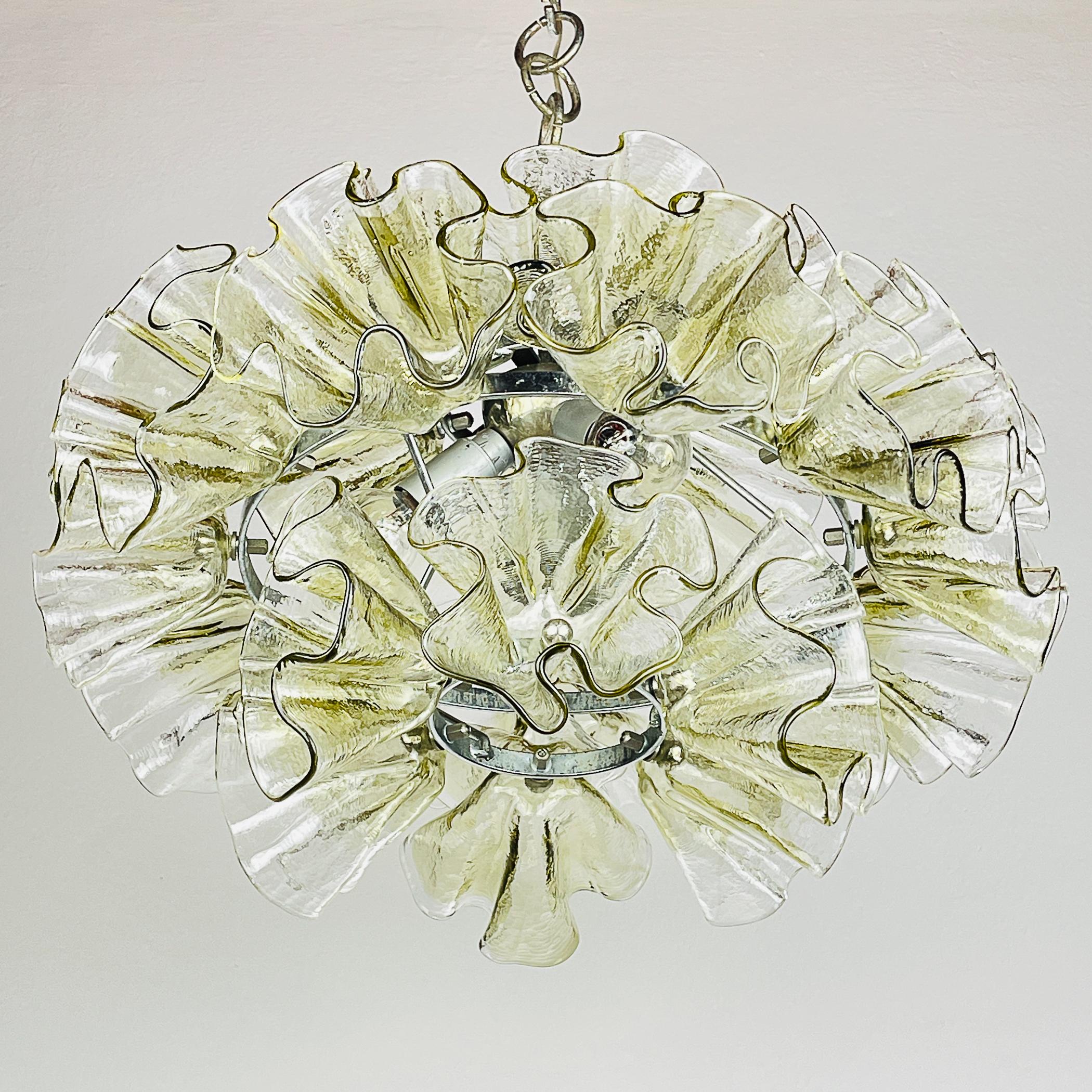 Murano chandelier by Mazzega Italy 1970s  For Sale 7