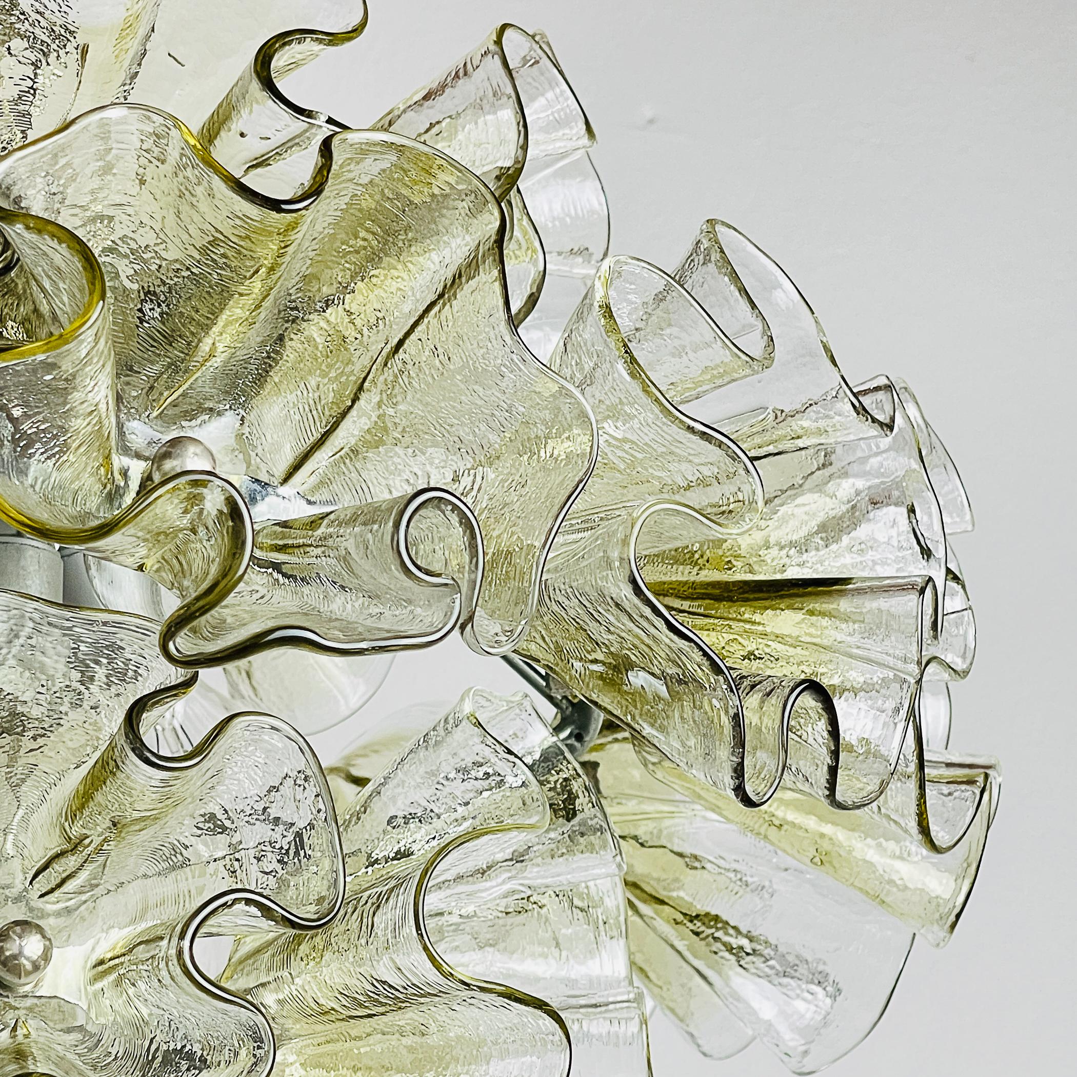 Murano chandelier by Mazzega Italy 1970s For Sale 2