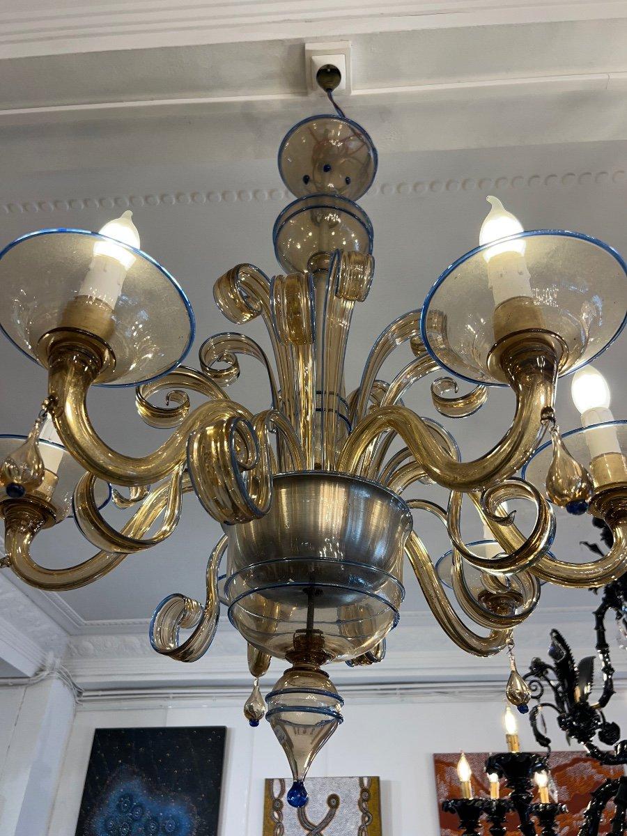 Murano Chandelier by Paolo Venini, 1950 In Good Condition For Sale In NICE, FR
