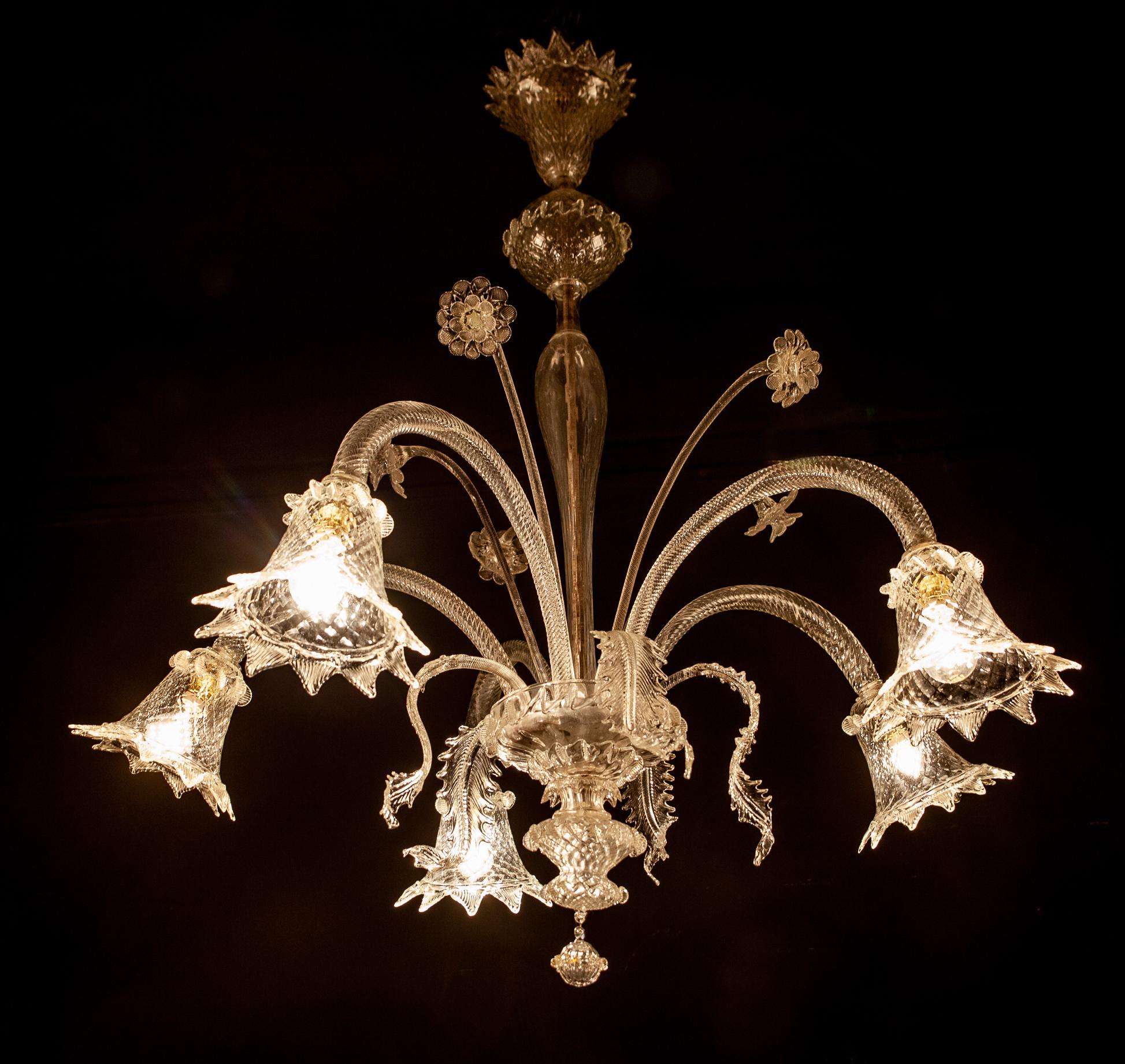 Lampadario di Murano di Seguso Venezia, 1970 in vendita 5
