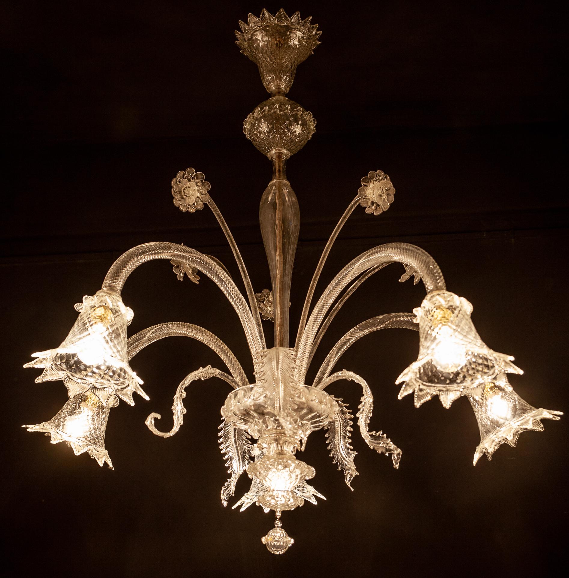 Murano Chandelier by Seguso Venice, 1970 In Good Condition For Sale In Rome, IT