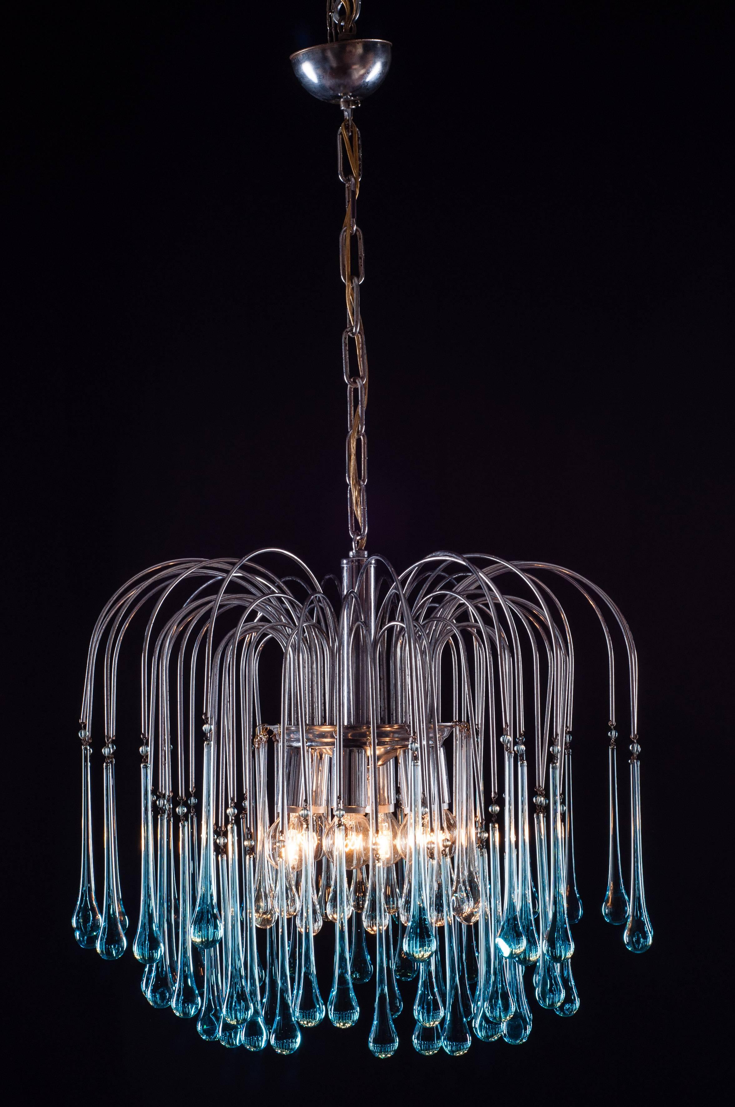 Murano Chandelier by Venini, 1960s en venta 4