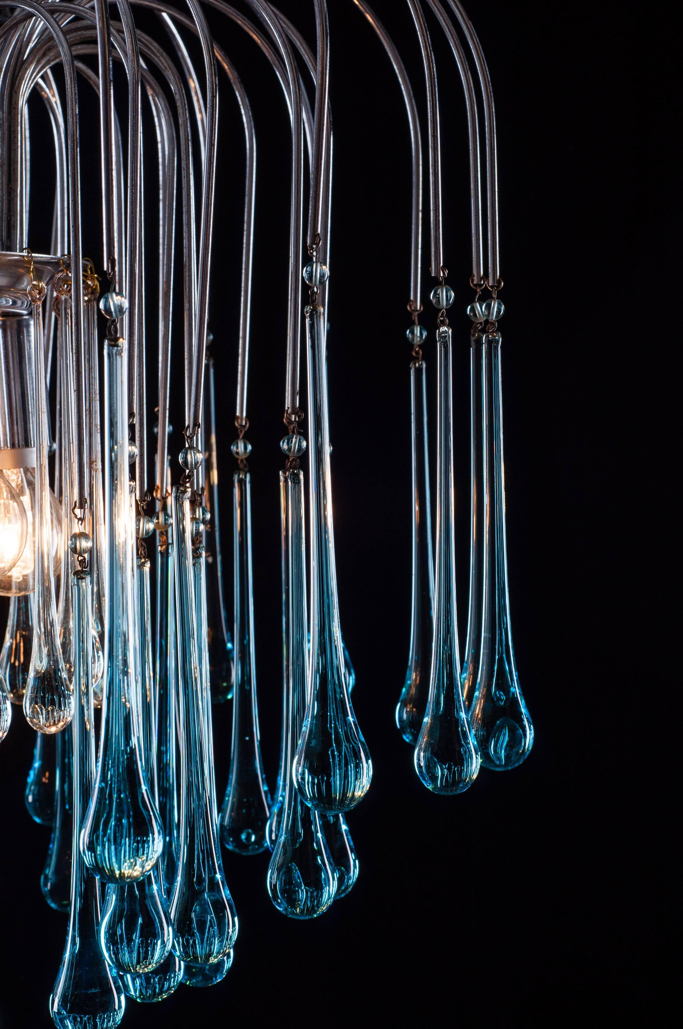 Murano Chandelier by Venini, 1960s en Excelente estado para la venta en Rome, IT